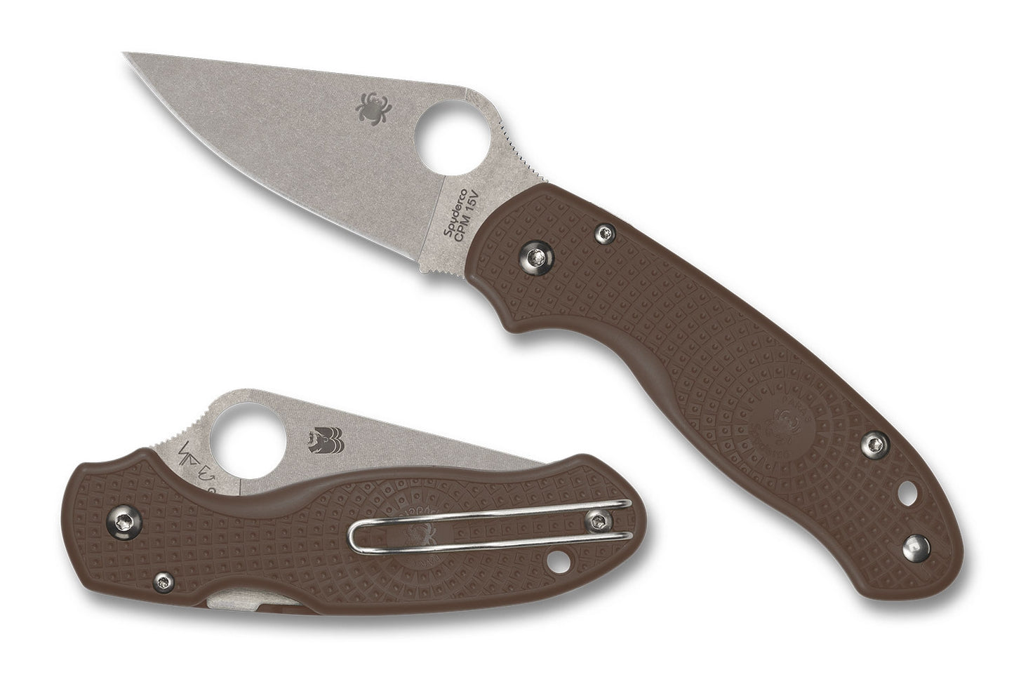 Spyderco C223PBN15V Para 3, Brown FRN, SPRINT RUN