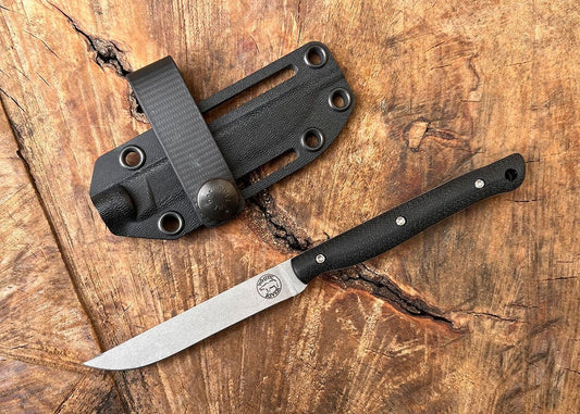 White River Exodus 3, Black Canvas Micarta, Kydex