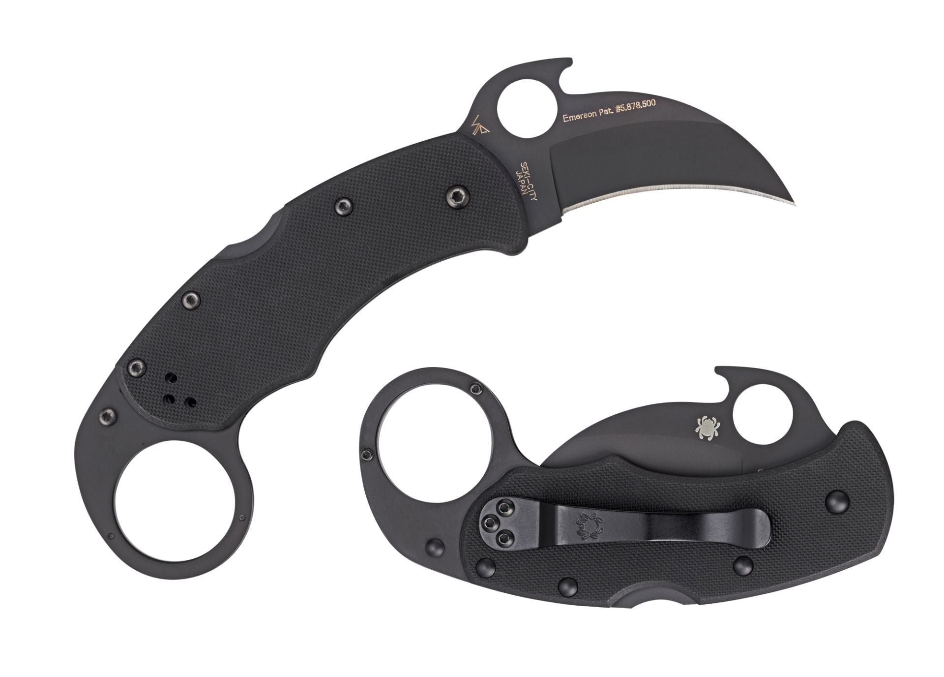 Spyderco C170GBBKP Karahawk Karambit, Emerson Opener, G-10