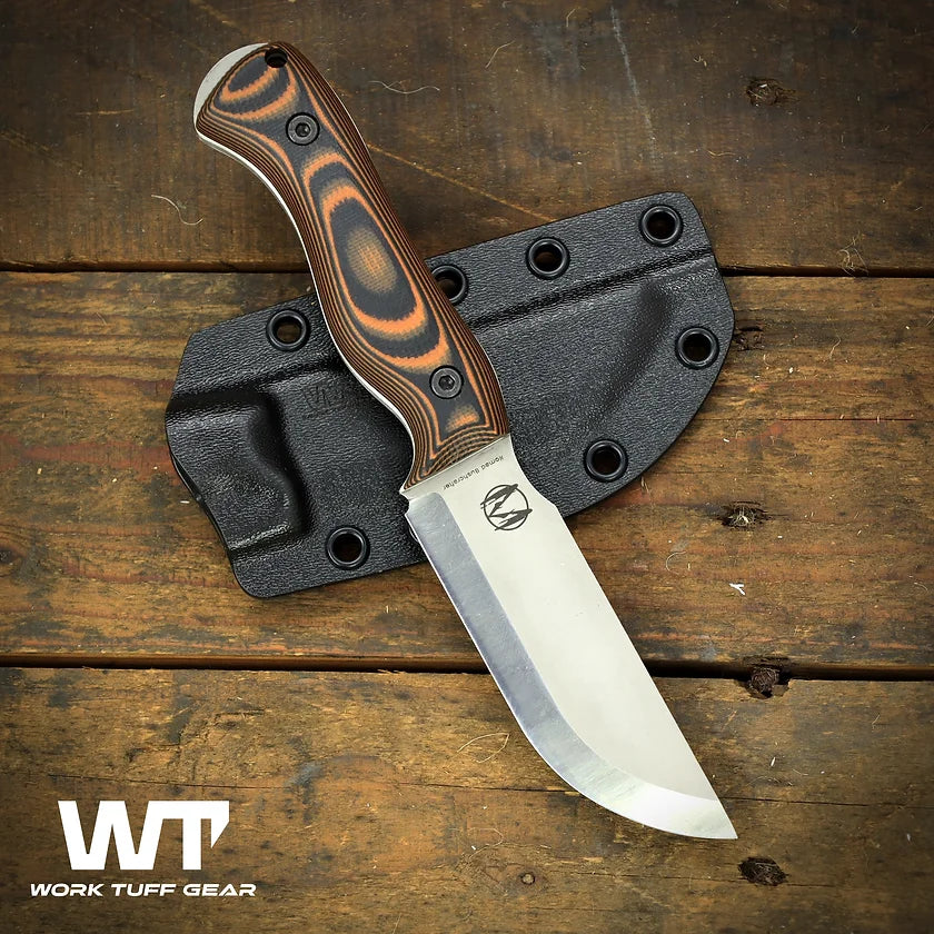 Work Tuff Gear Nomad Bushcrafter (K329) /Scandi grind/Stone Washed/Tiger Camo with White Liner 5