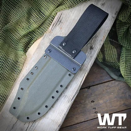 Work Tuff Gear Commander (Bohler K329) Dark Washed, Burlap canvas micarta 4