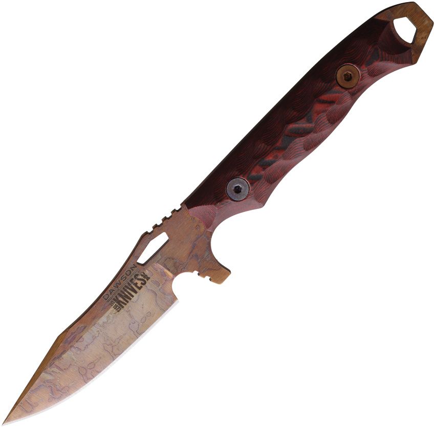 Dawson Knives Smuggler Red Black G-10 Magnacut 1