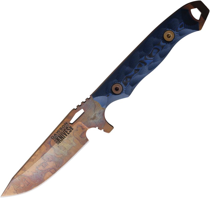 Dawson Knives Outcast Black Blue G-10 Magnacut 1