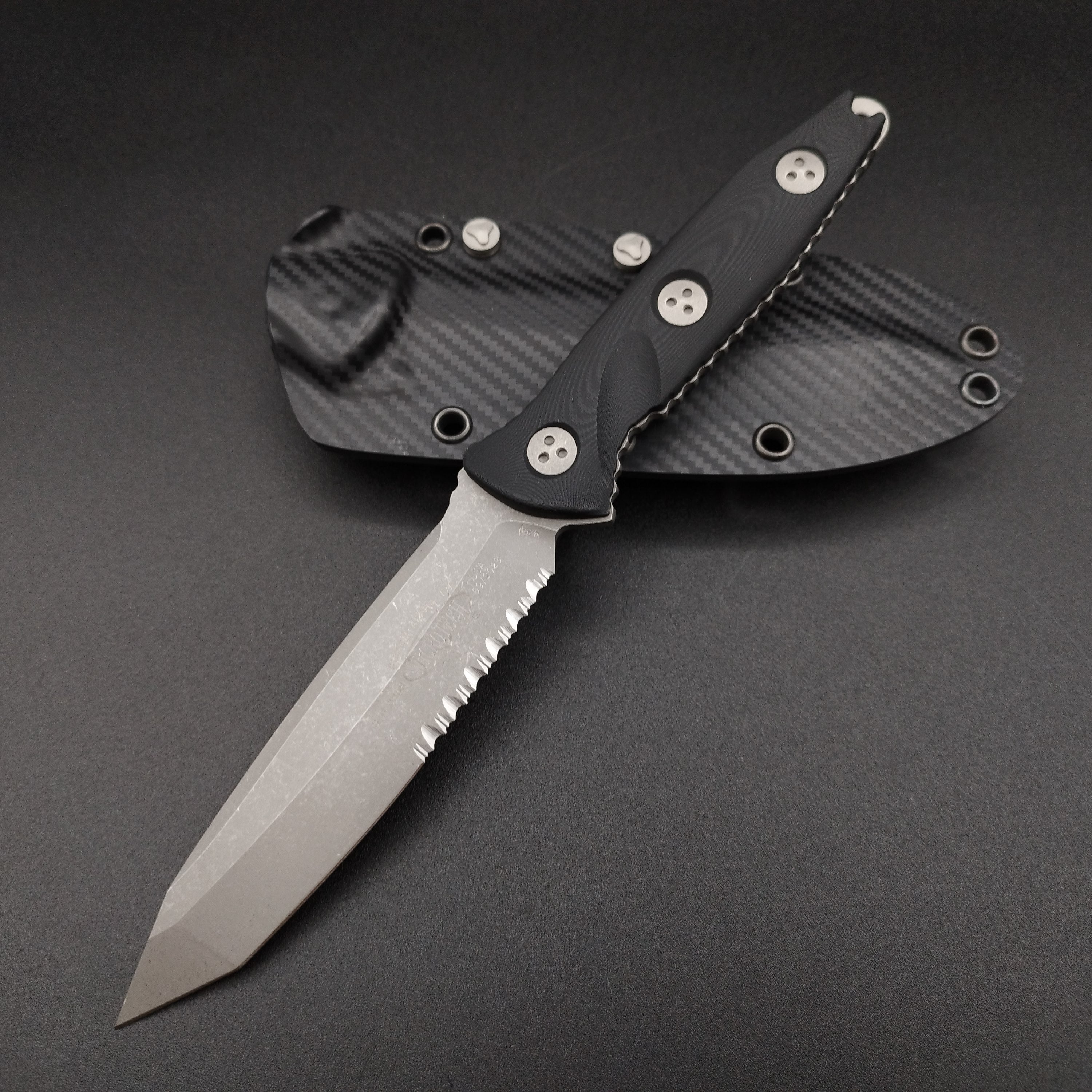 Microtech Knives Socom Alpha T/E apocalyptic finish partially serrated ...