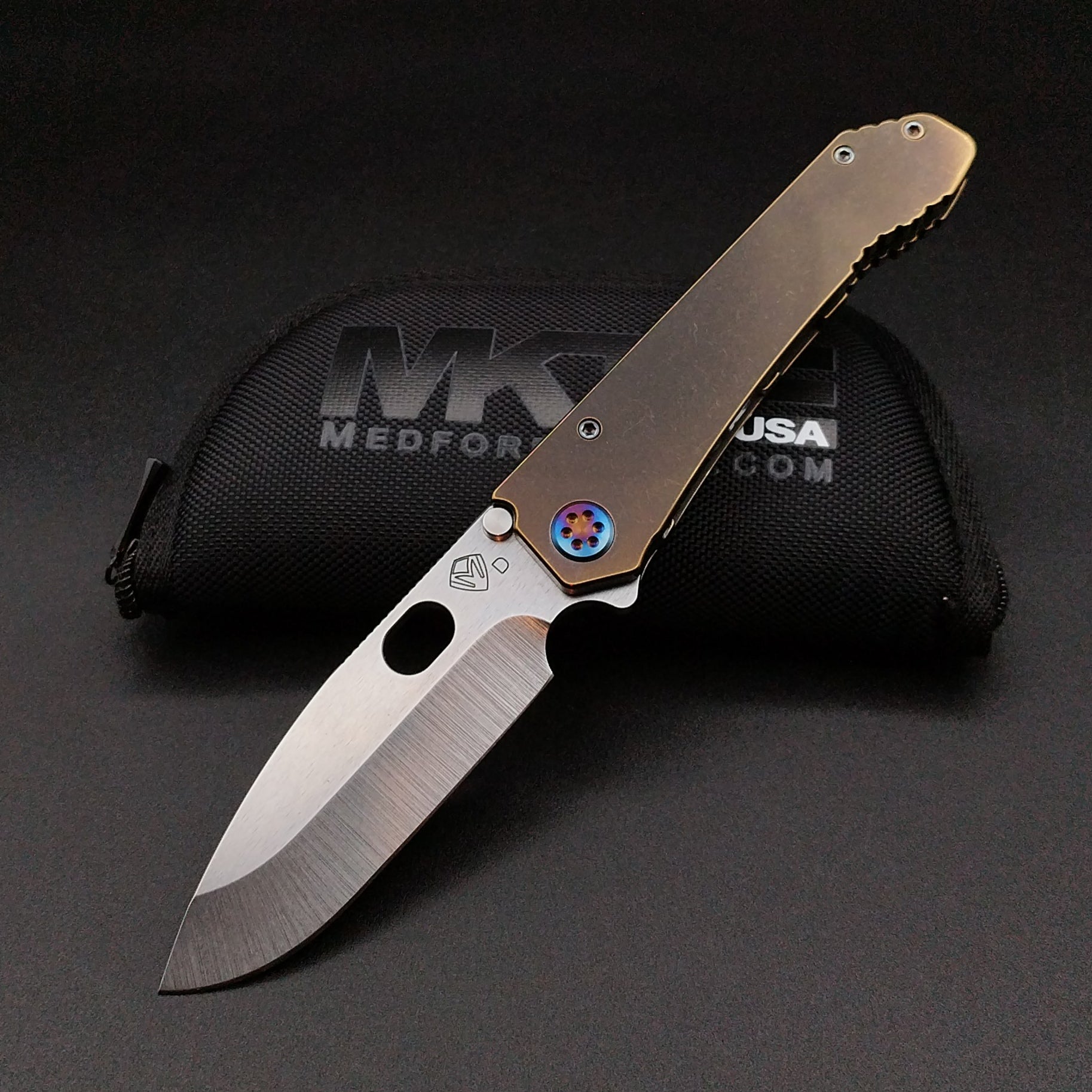 Medford 187 DP, Tumbled Blade, Bronze Handles 1