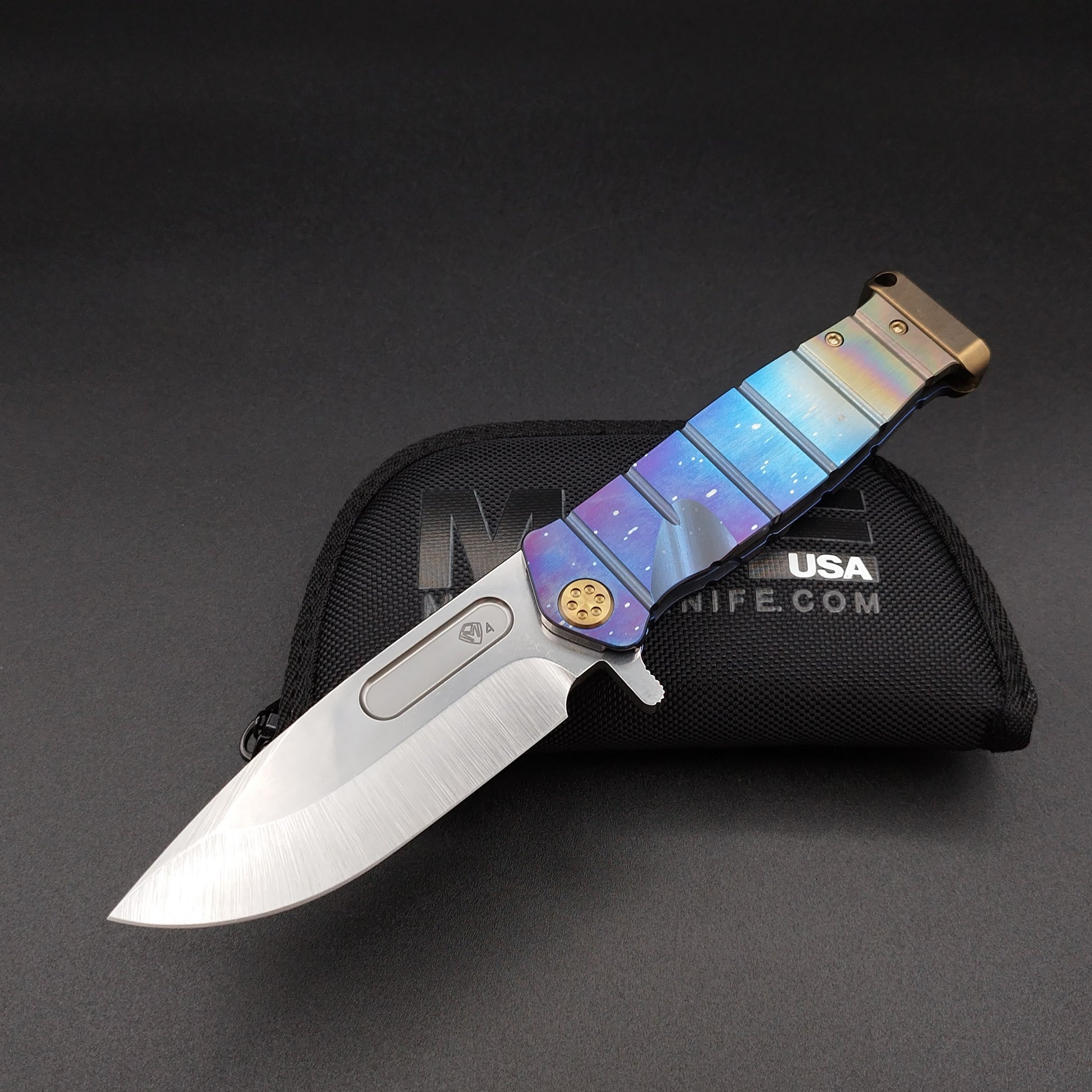 Medford USMC FF Fighter Flipper, Solar Flair Titanium, S45VN 1