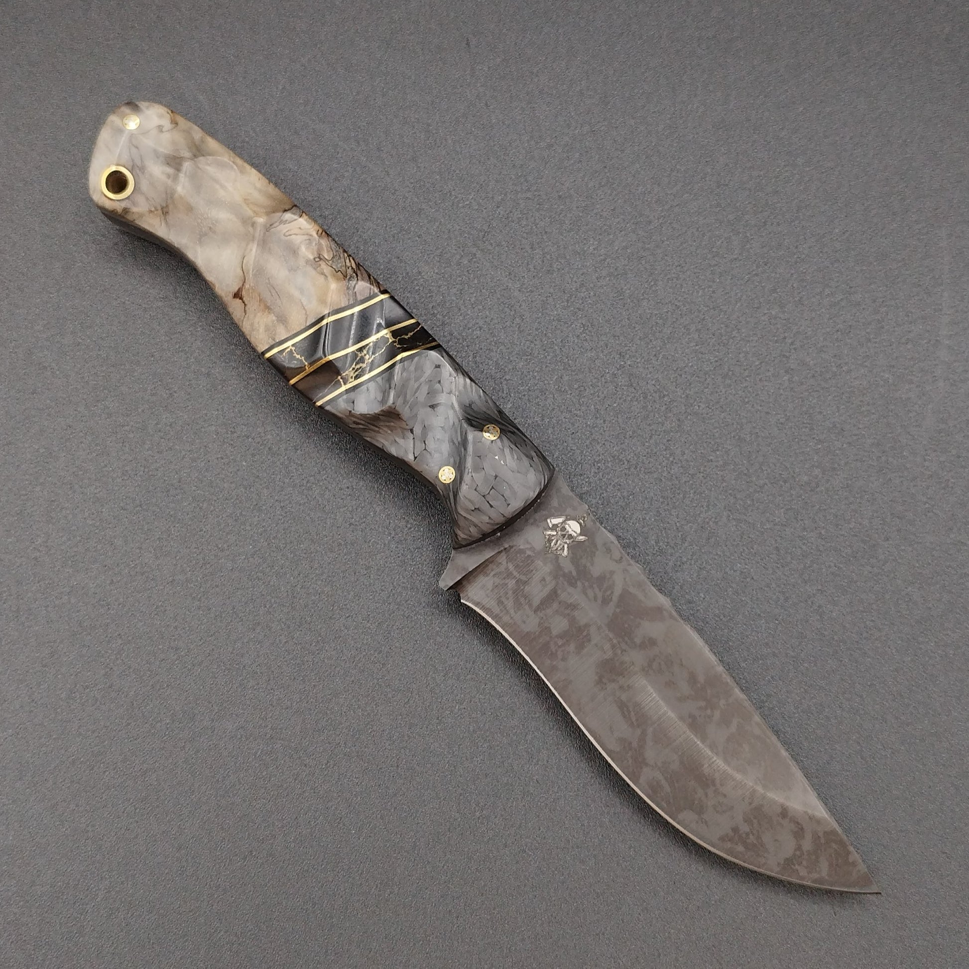 Sea Sick Blades Skinner Carbon Fiber Onyx Spalted Mahogany 1