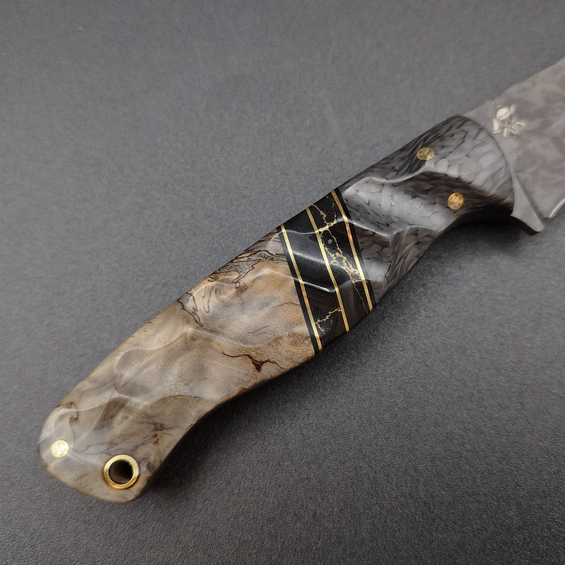 Sea Sick Blades Skinner Carbon Fiber Onyx Spalted Mahogany 3