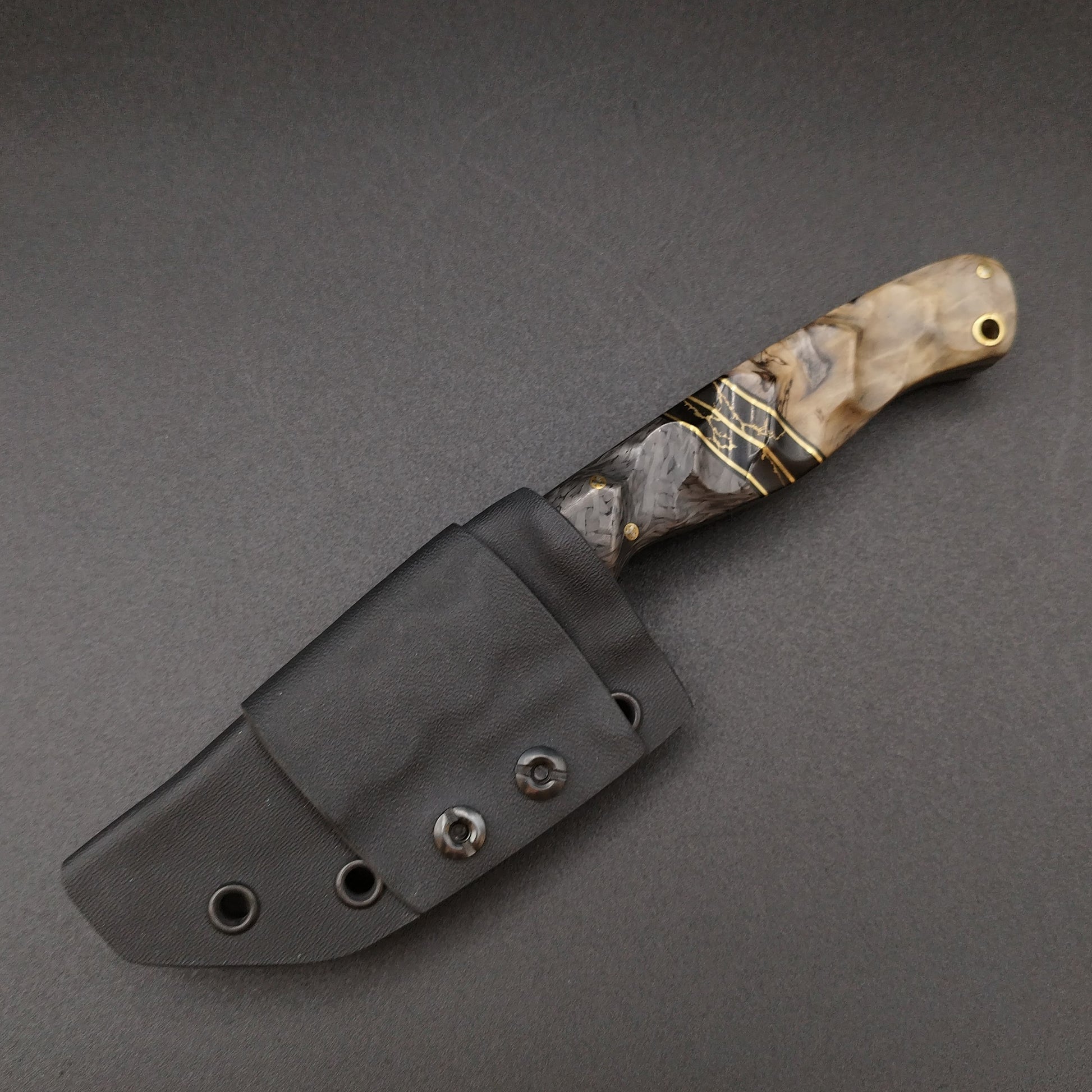 Sea Sick Blades Skinner Carbon Fiber Onyx Spalted Mahogany 6