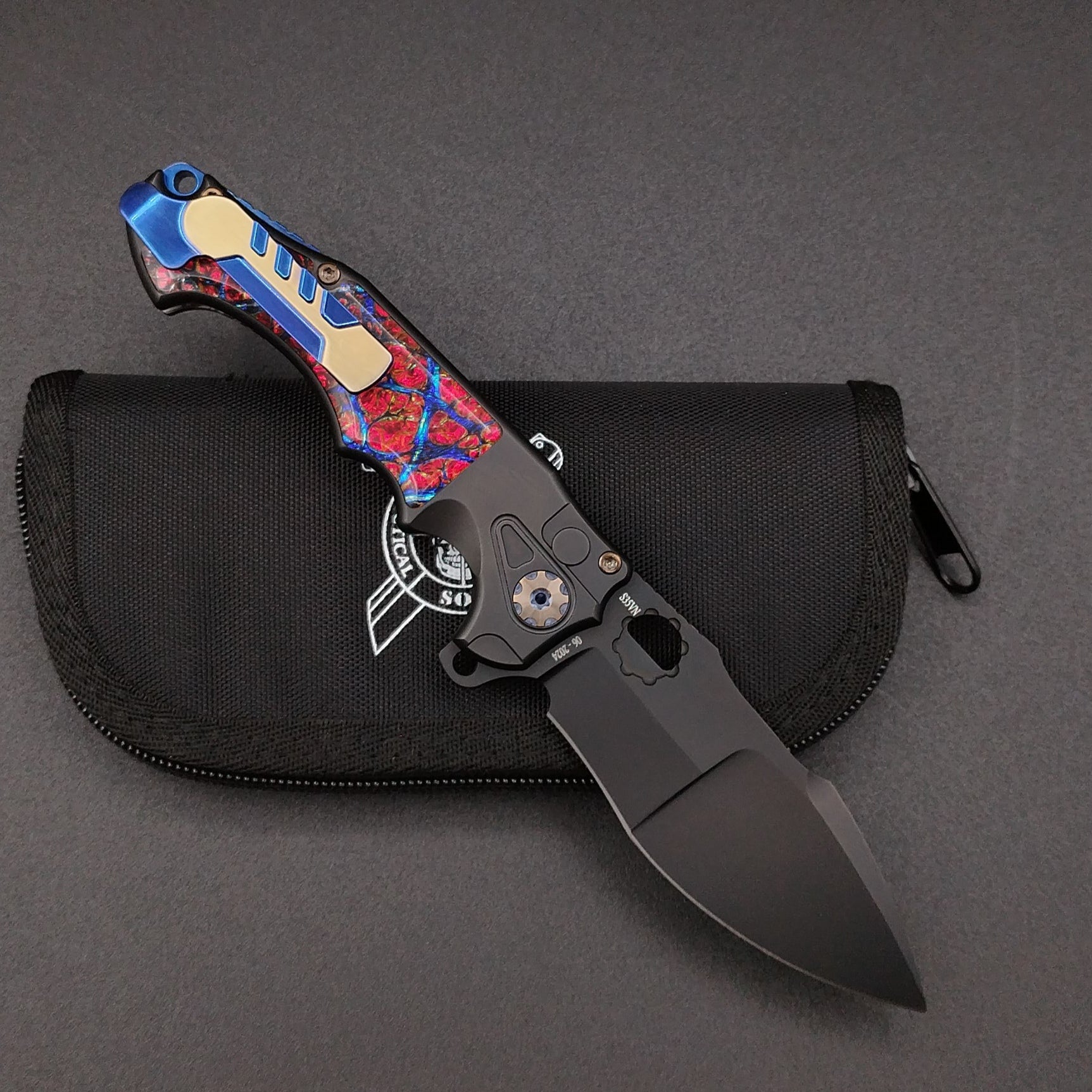 ADV Mini Alpha-S All Black, Red and Blue Inlays 2