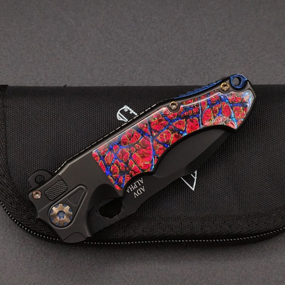 ADV Mini Alpha-S All Black, Red and Blue Inlays 3