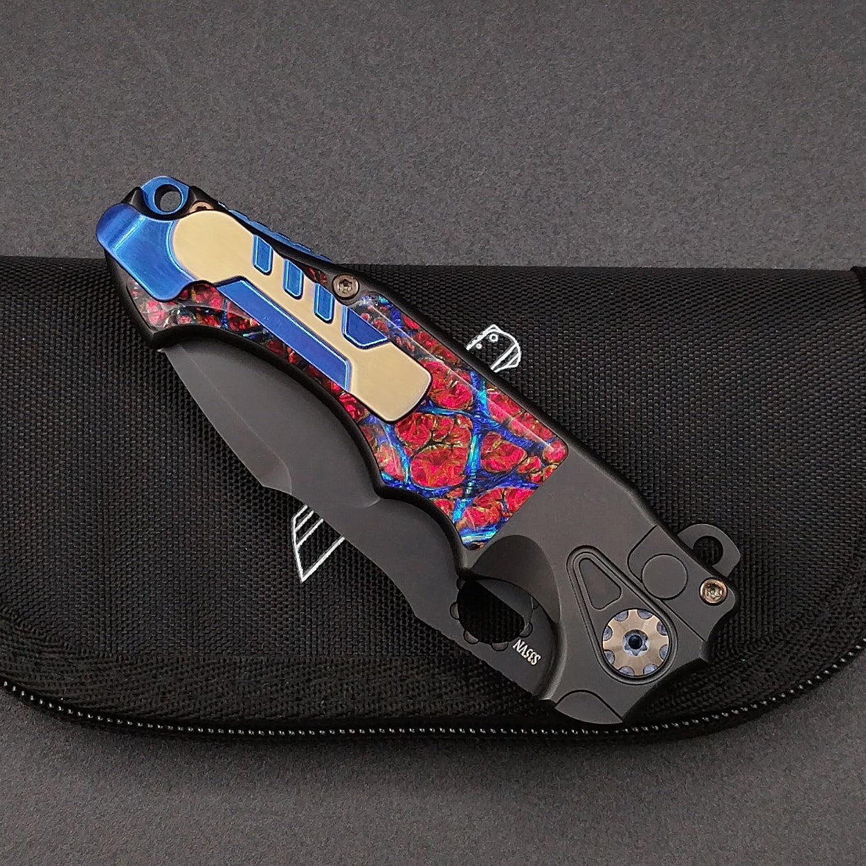 ADV Mini Alpha-S All Black, Red and Blue Inlays 4