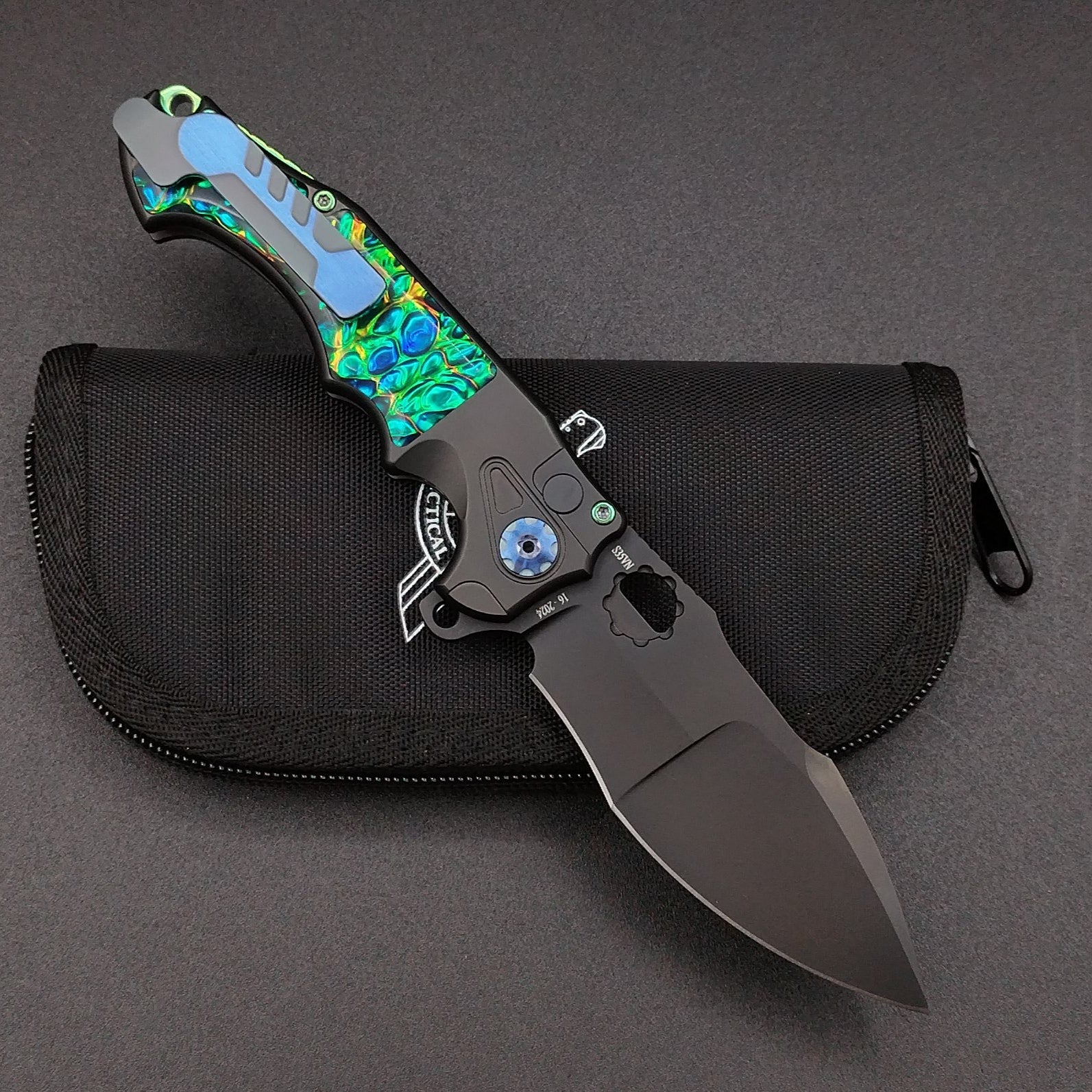 ADV Mini Alpha-S All Black, Blue and Green Inlays 2