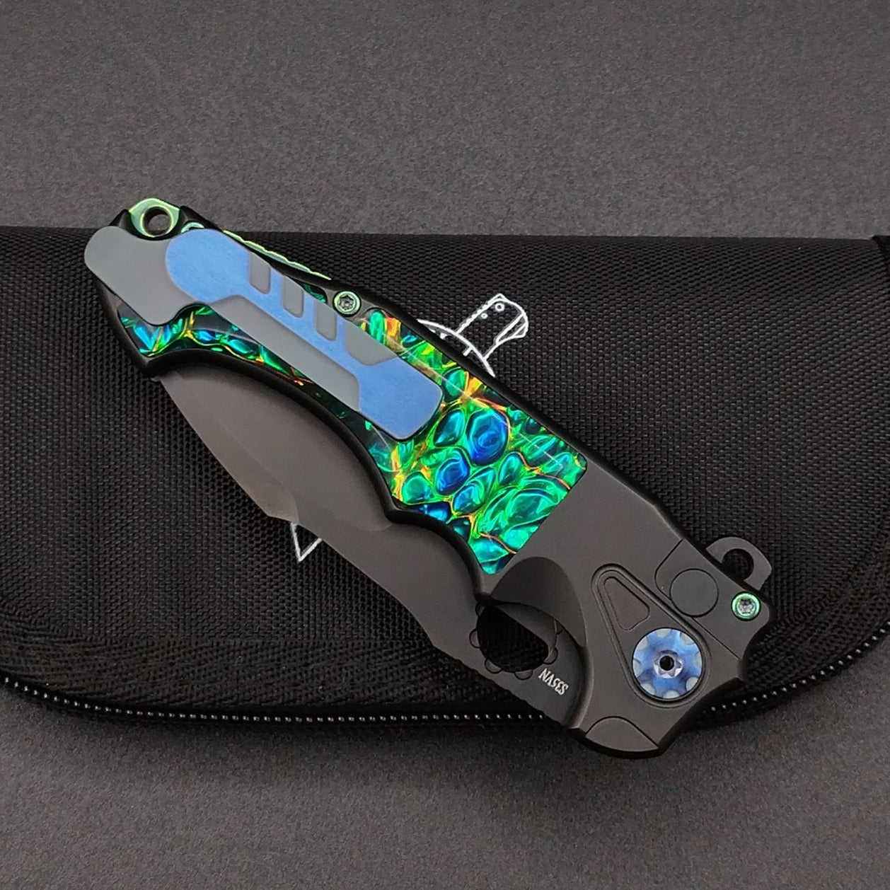 ADV Mini Alpha-S All Black, Blue and Green Inlays 4