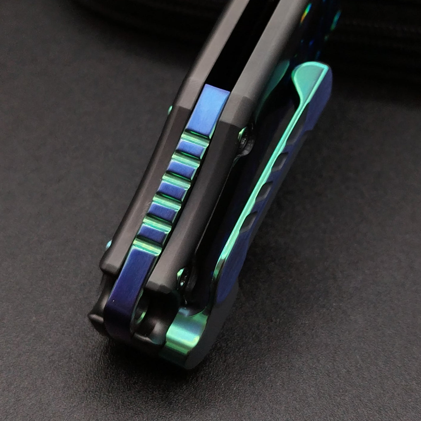 ADV Mini Alpha-S All Black, Blue and Green Inlays 5