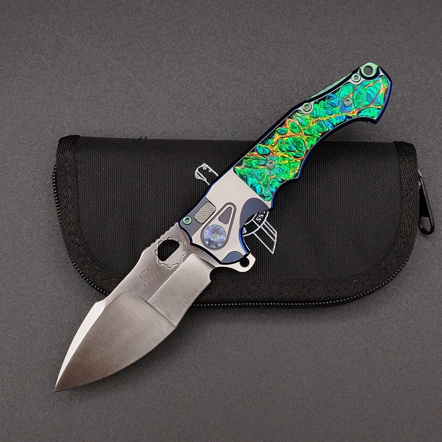 ADV Mini Alpha-S Satin and Blue, Blue and Green Inlays 1