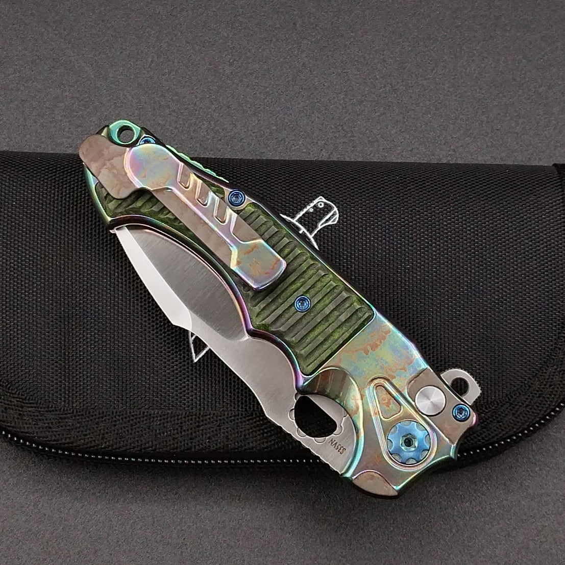 ADV Mini Alpha-S Acid Rain Green Fluted Carbon Fiber 4