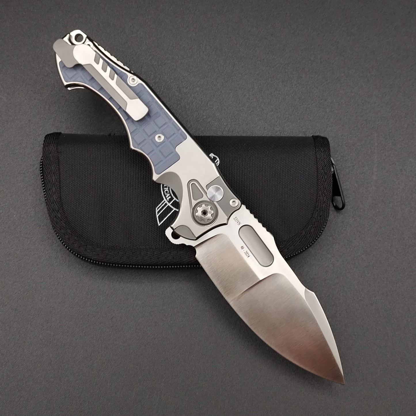 ADV Pitboss 3 Satin Blue Frag G10 Titanium 2