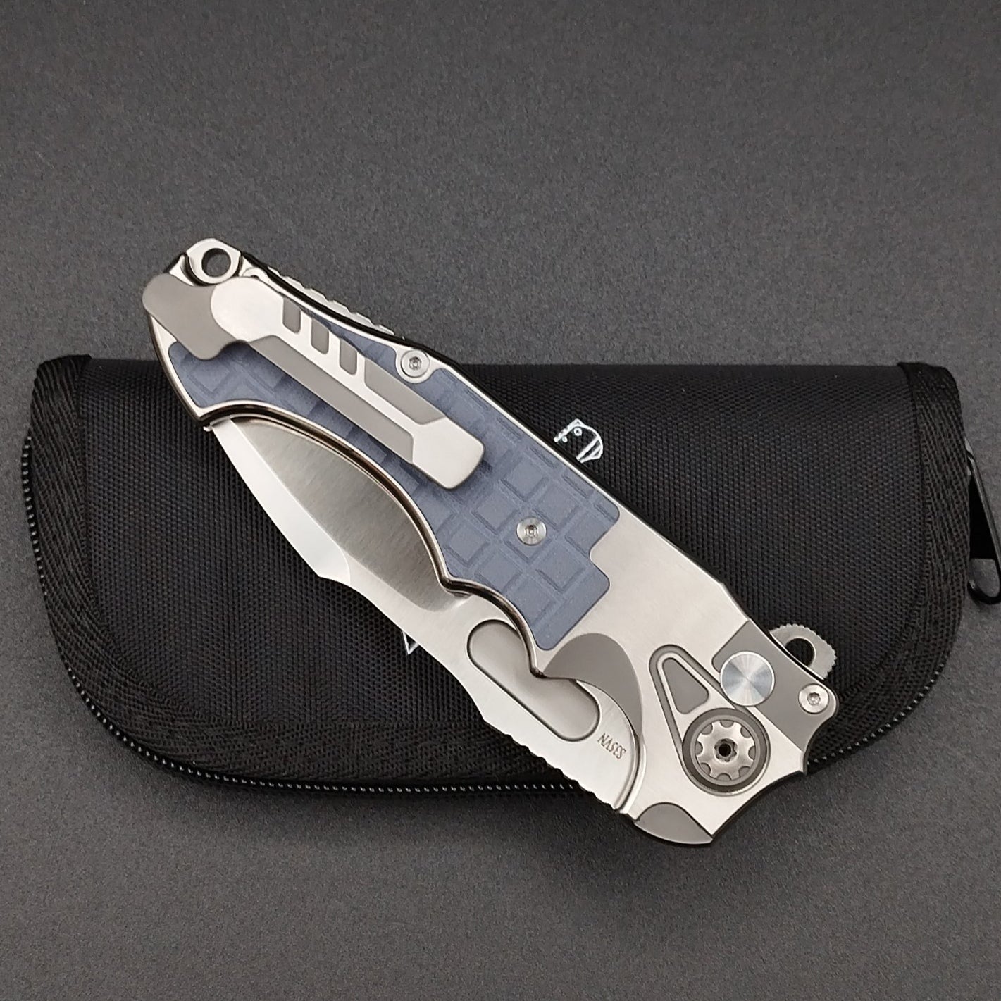 ADV Pitboss 3 Satin Blue Frag G10 Titanium 4