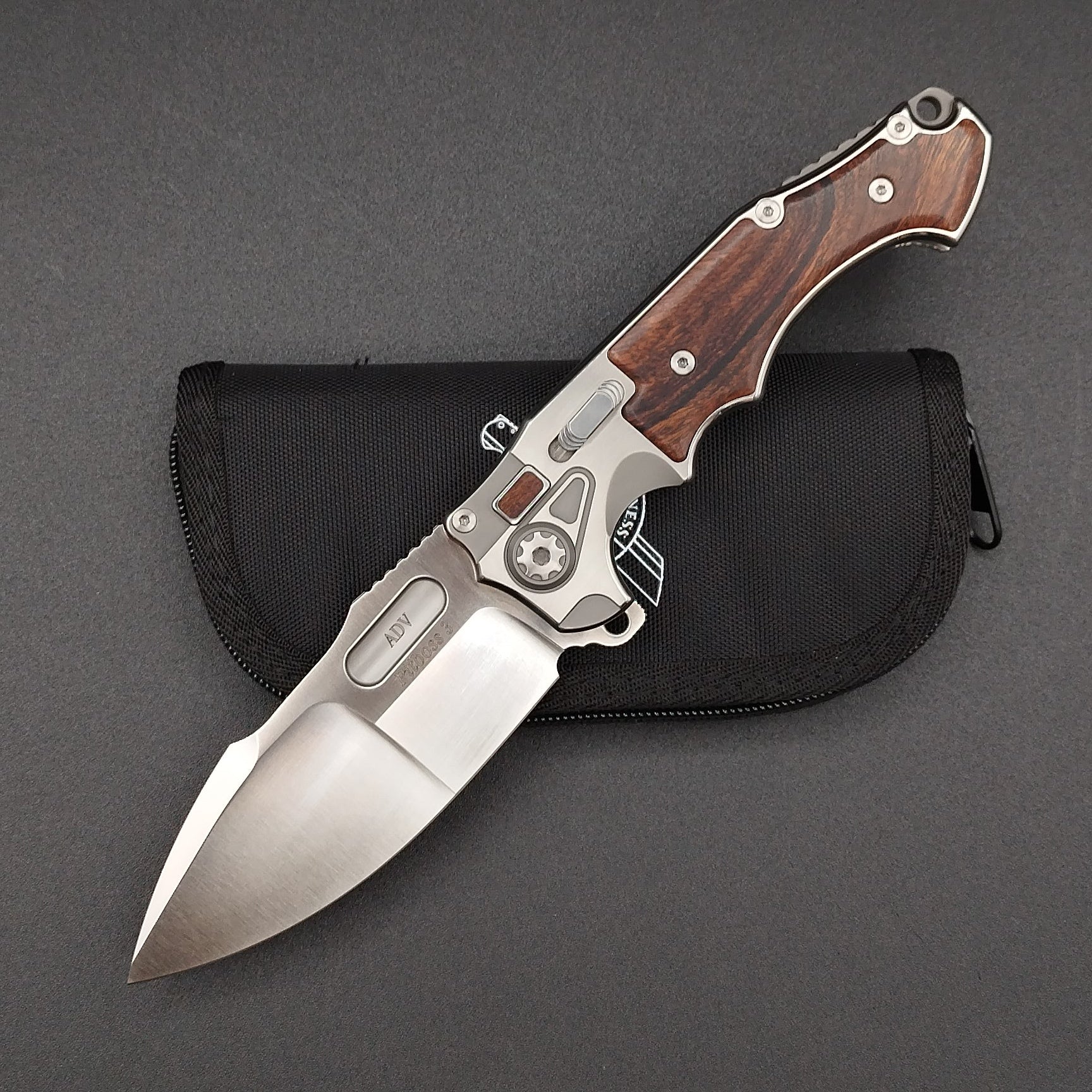 ADV Pitboss 3 Satin Wood Inlays Titanium 1