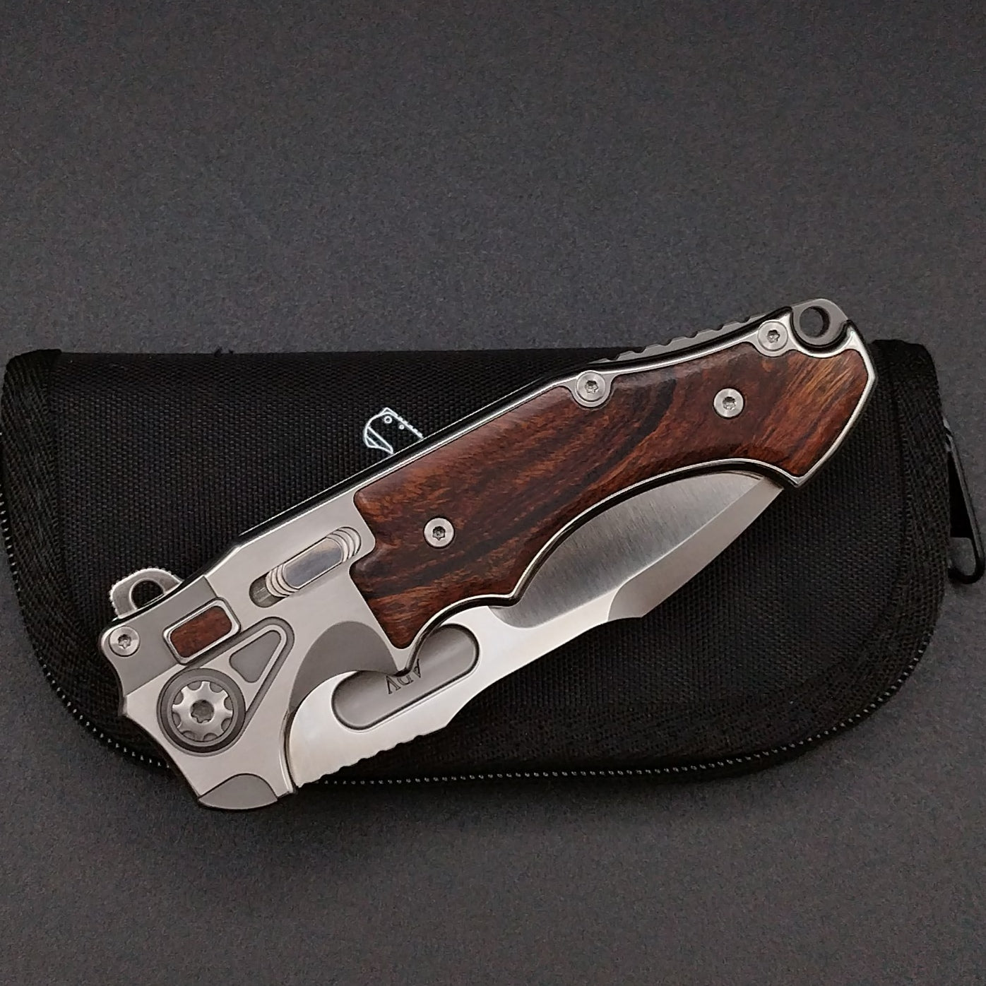 ADV Pitboss 3 Satin Wood Inlays Titanium 3