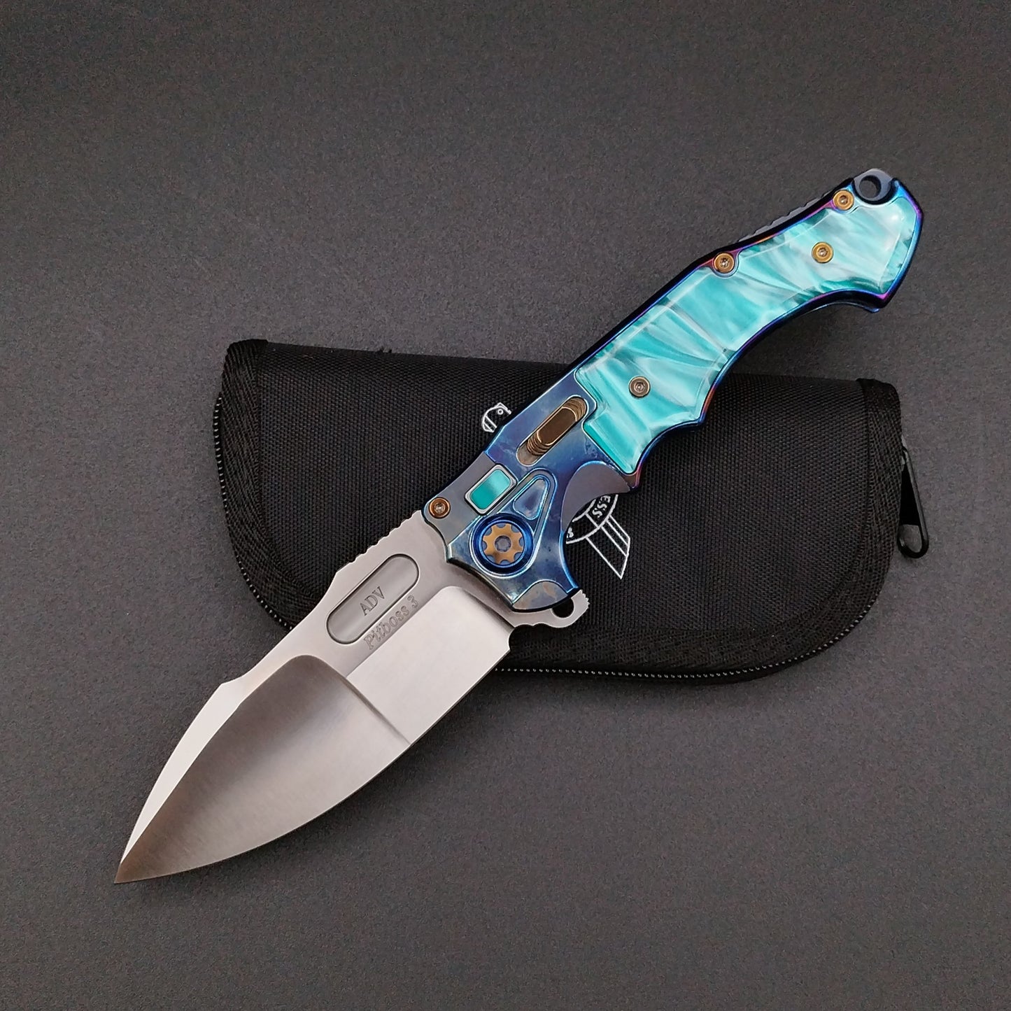 ADV Pitboss 3 Acid Rain Teel Inlay Titanium 1