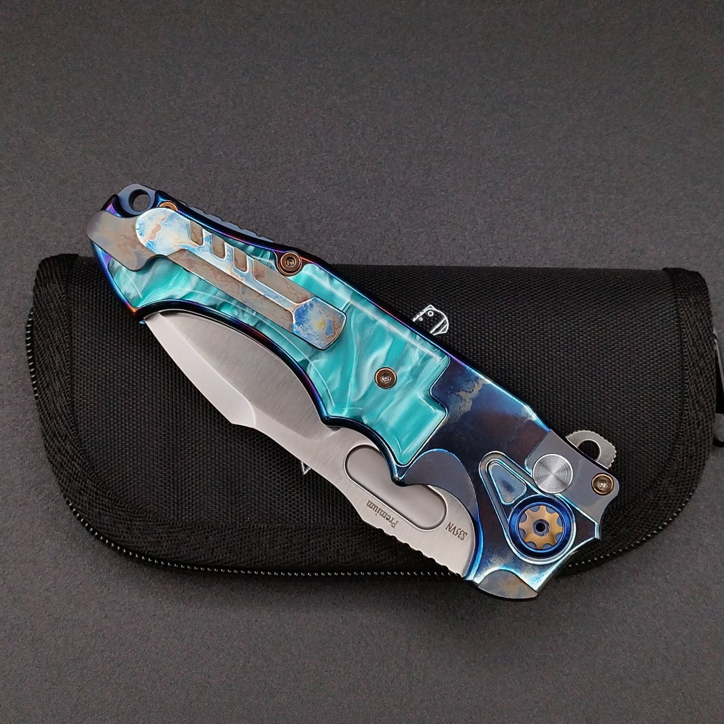 ADV Pitboss 3 Acid Rain Teel Inlay Titanium 4