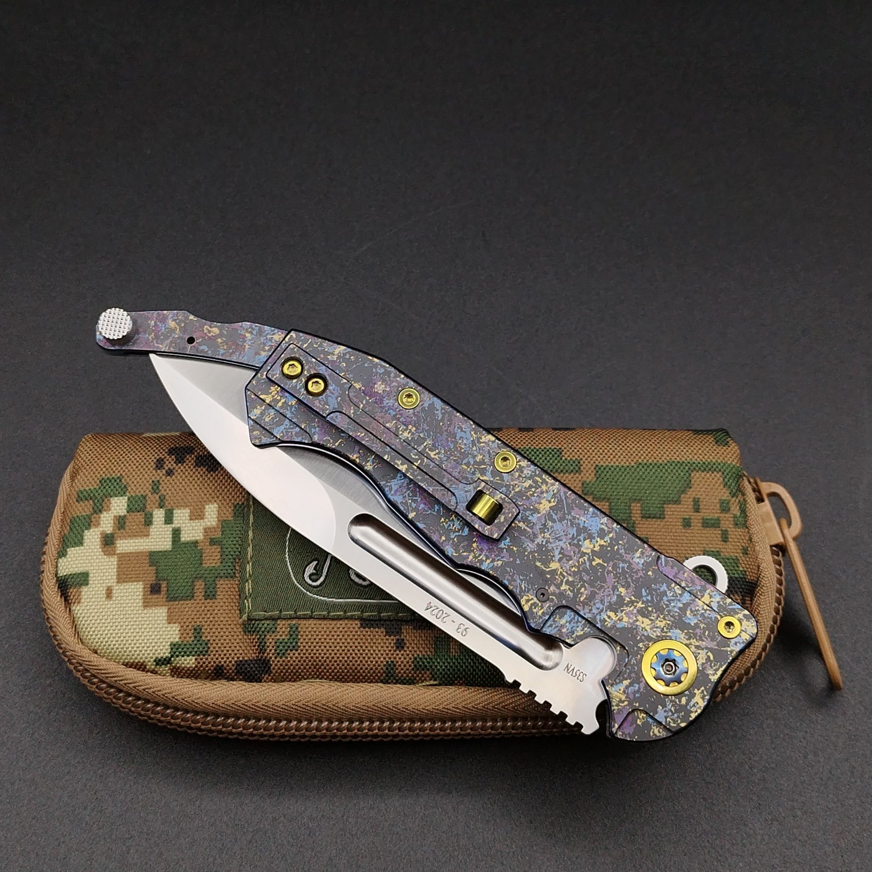 ADV Crusher Titanium Dazzle Finish, Laser Art 4