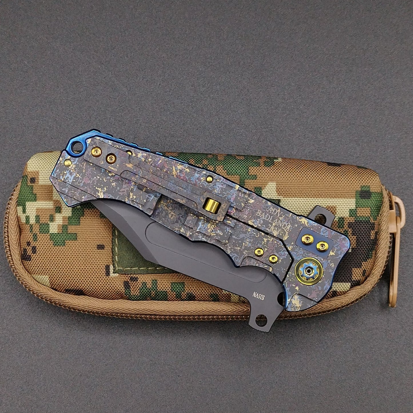 ADV Badlands Bowie Dazzle Finish Laser Art 4