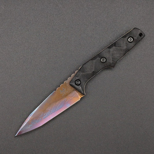 Bawidamann Blades Huginn Slicer CPM 3V (acid etched spectral patina) 1