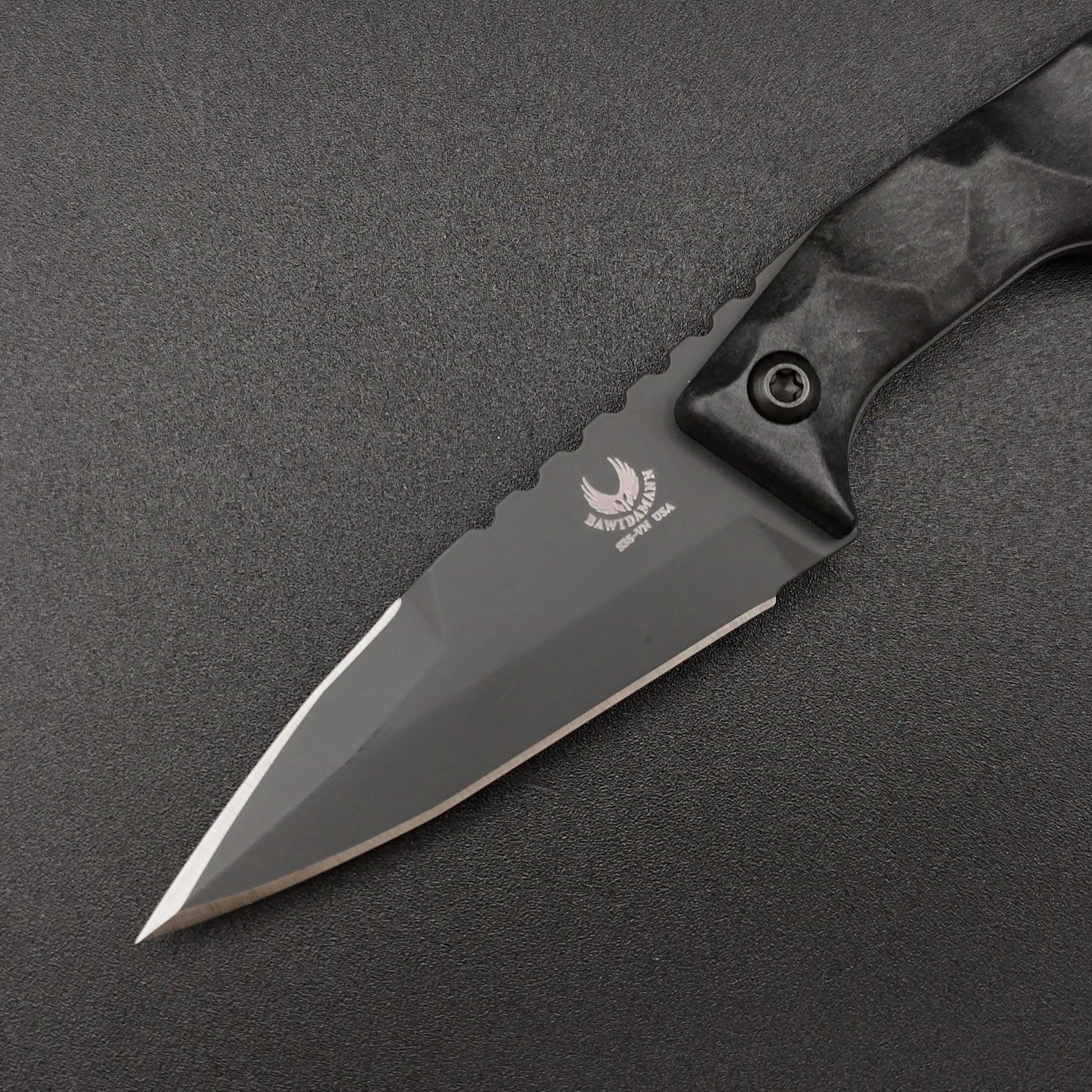 Bawidamann Blades Muninn Dagger S35VN (black cerakote top edge) 3