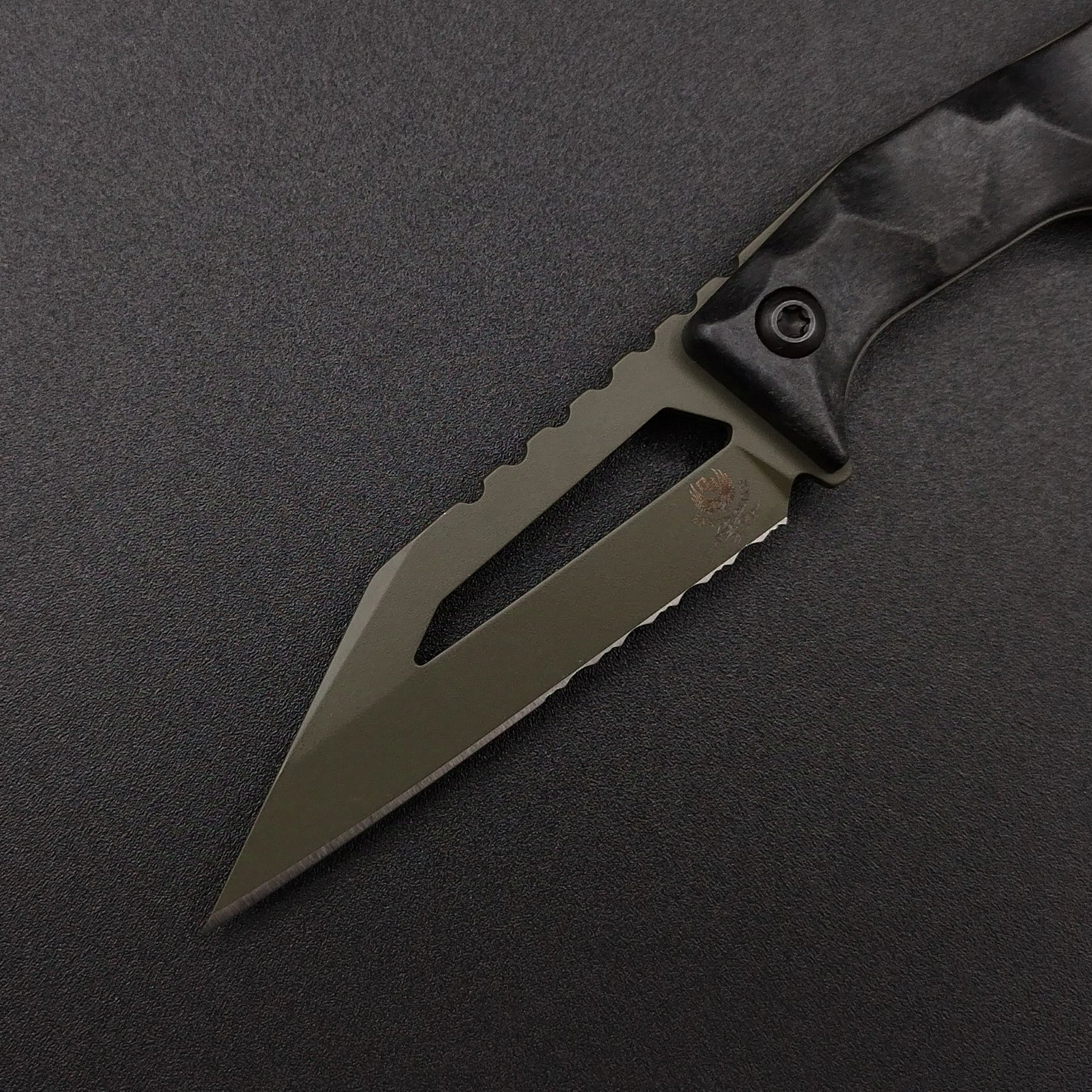 Bawidamann Blades STARK V2 SERRATED Olive Drab 3