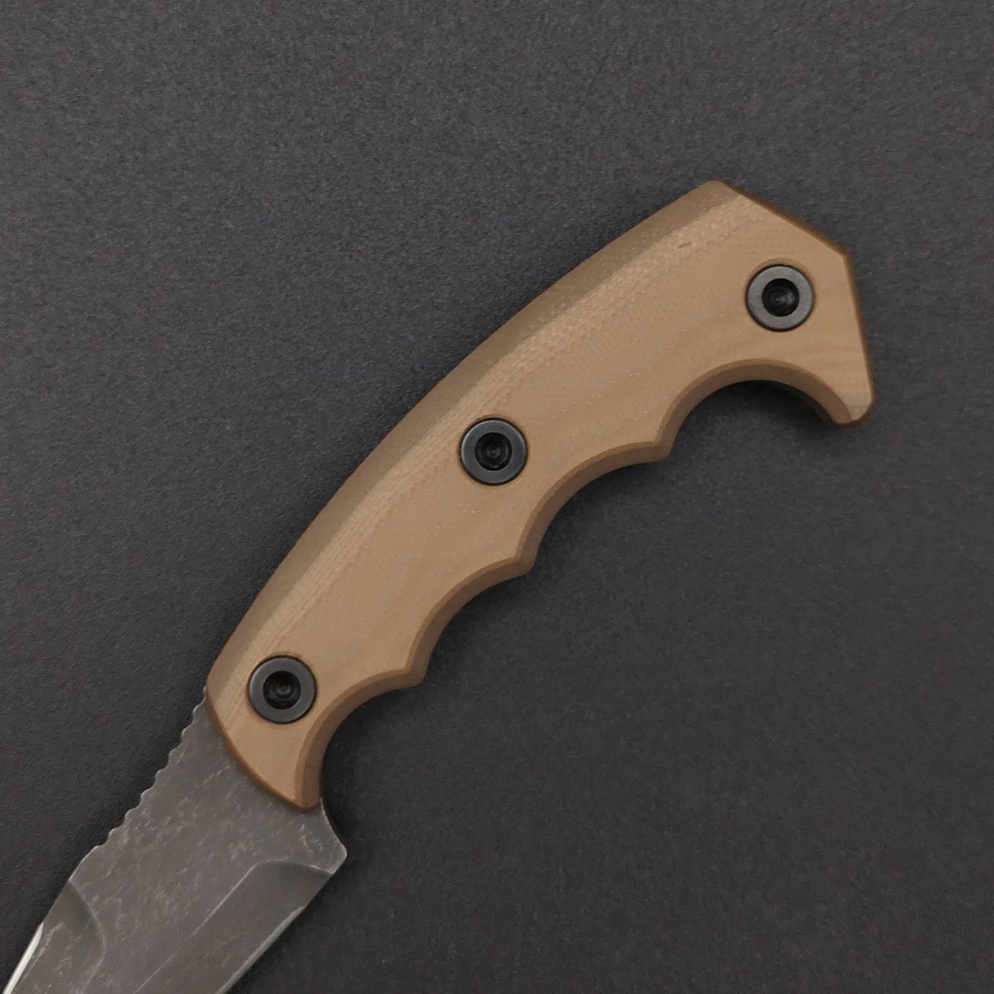 Half Face Blades HUMINT Dagger Coyote over Brown G10 3