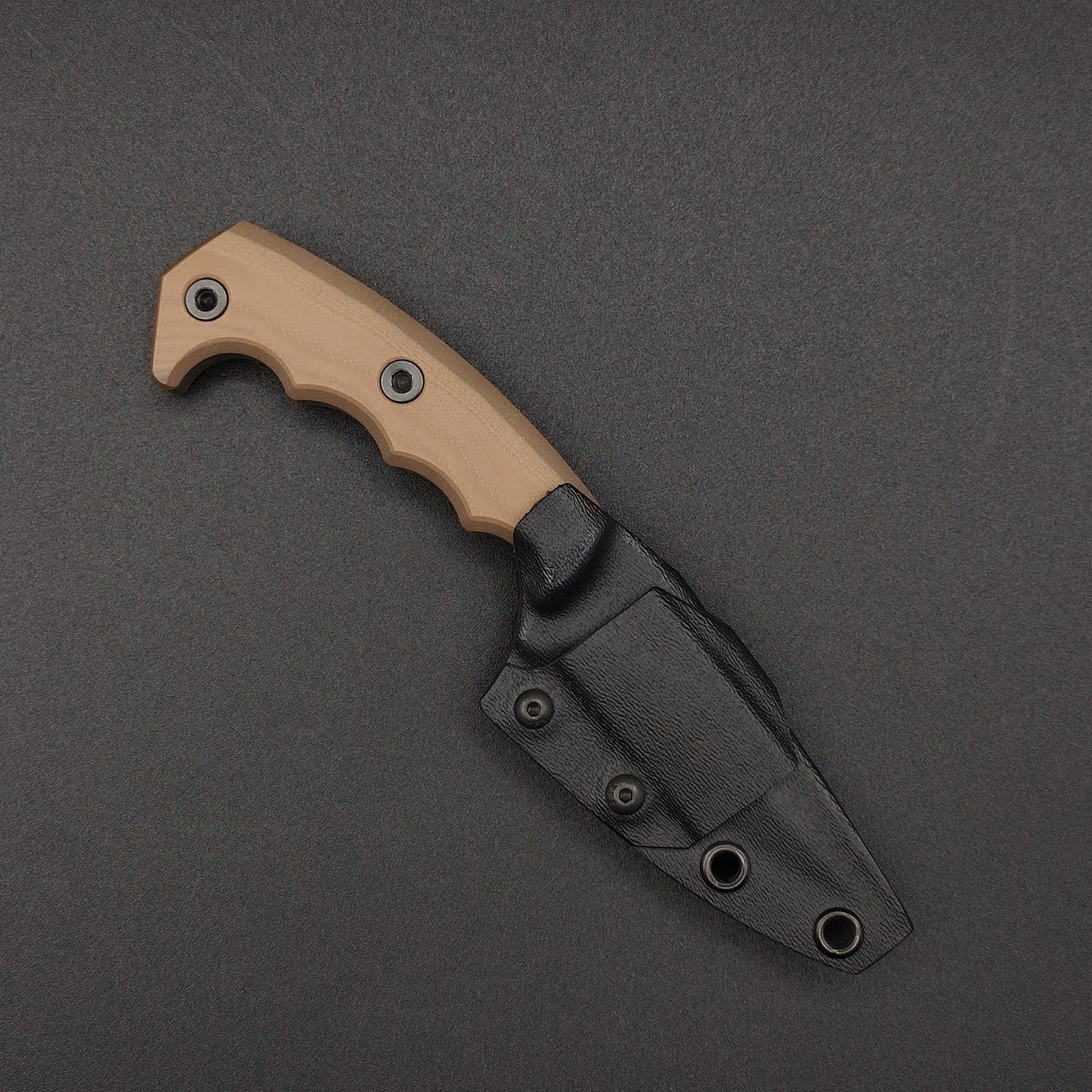 Half Face Blades HUMINT Dagger Coyote over Brown G10 4