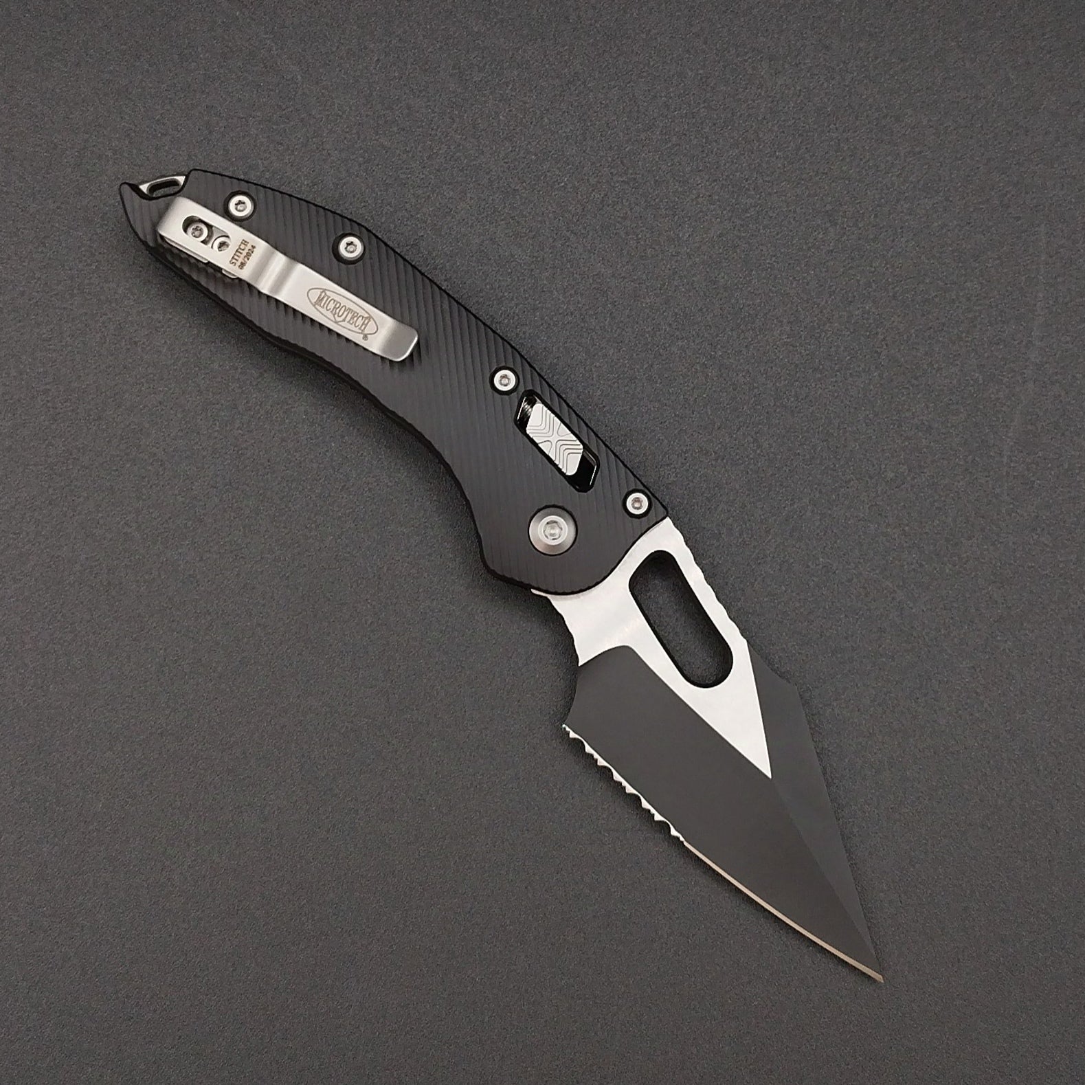 Microtech Stitch S/E Ram Lok PS Black M390MK two-tone 2