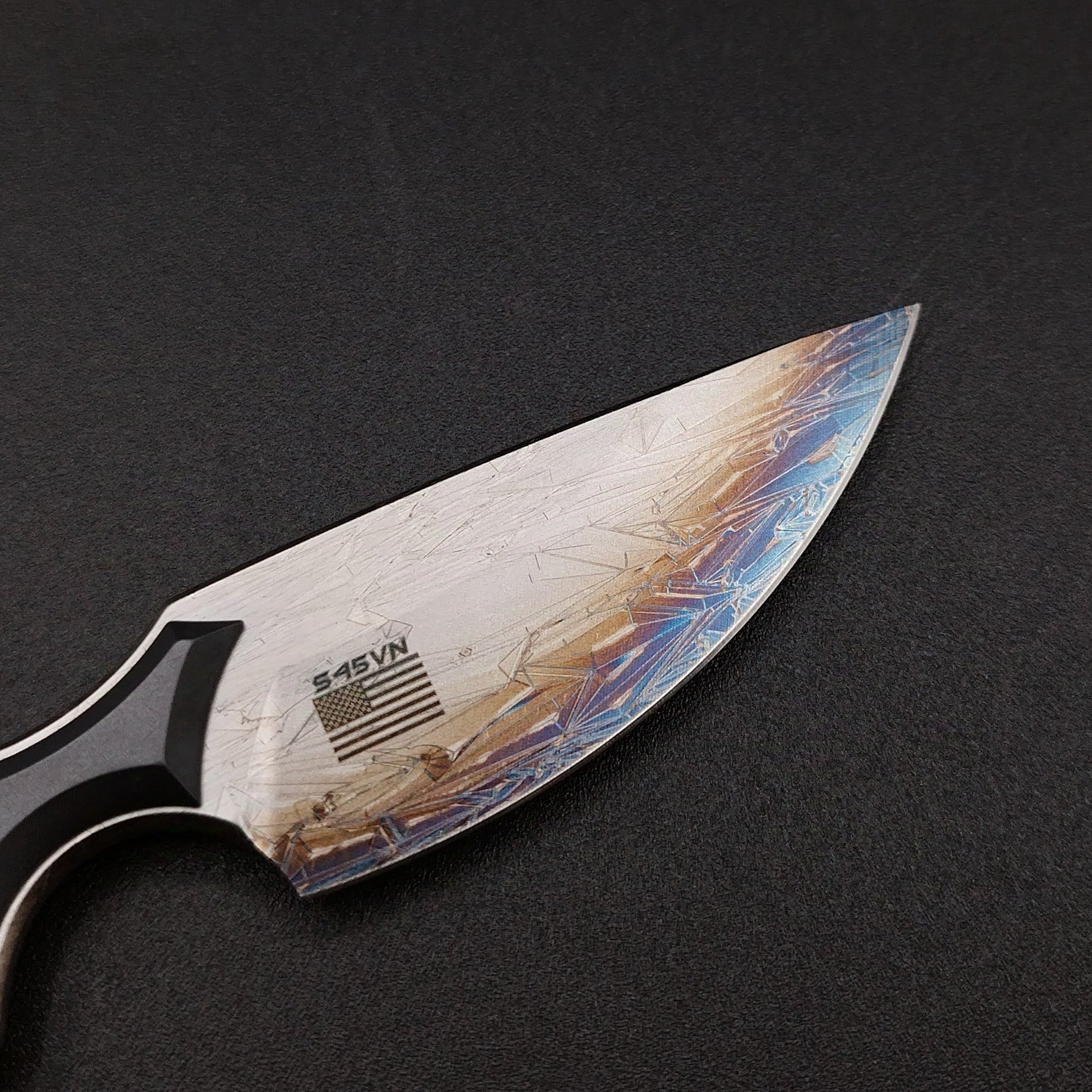 Mike Taylor Skalpel Fixed Crystalized Blade, Titanium 3