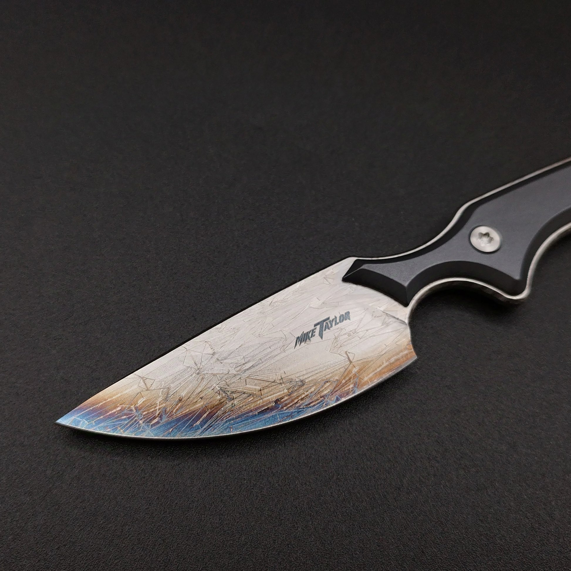 Mike Taylor Skalpel Fixed Crystalized Blade, Titanium 4