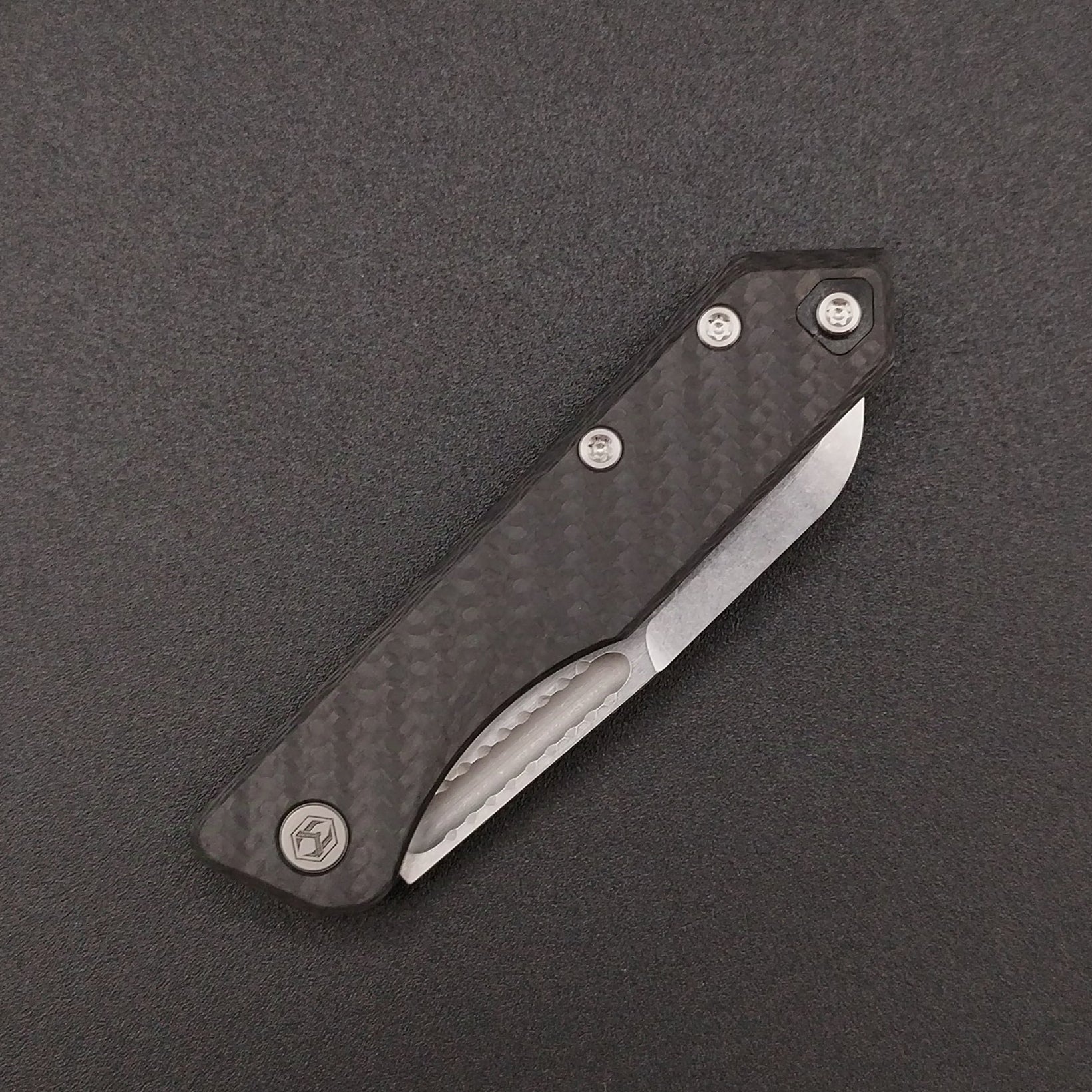 Heretic Knives Jinn - Slip Joint Folder Partially Serrated CF 3