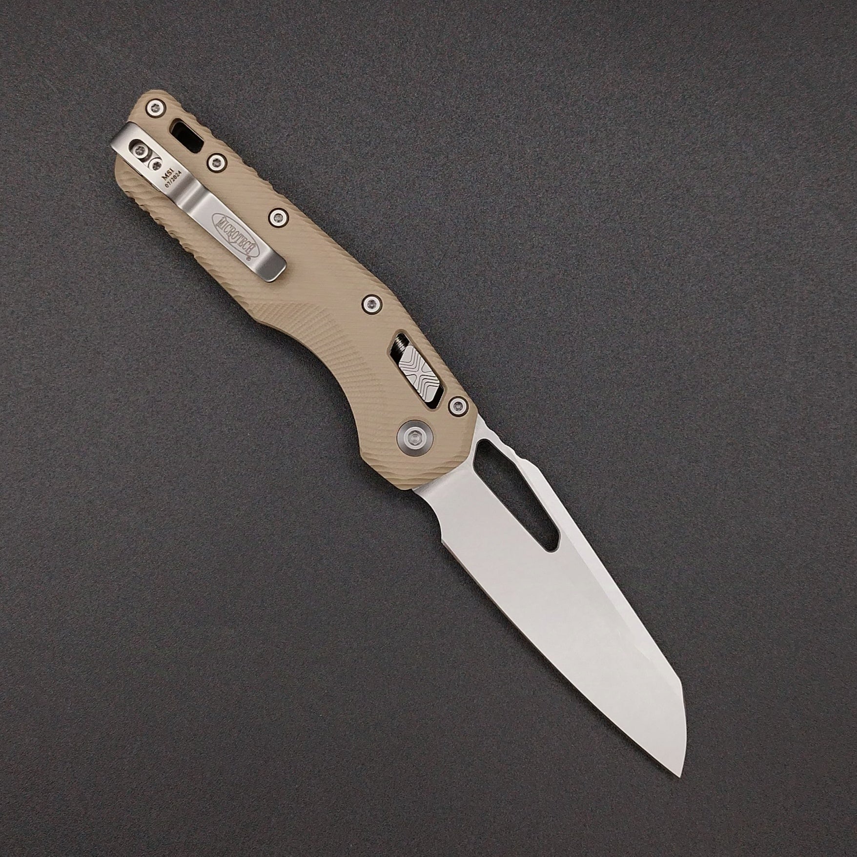 Microtech MSI S/E Fluted Stonewash Tan G10 2