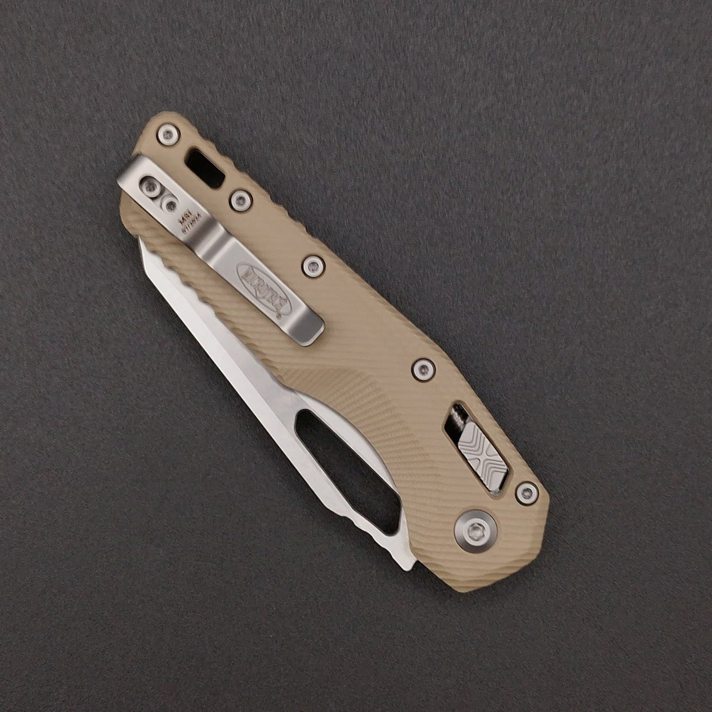 Microtech MSI S/E Fluted Stonewash Tan G10 4