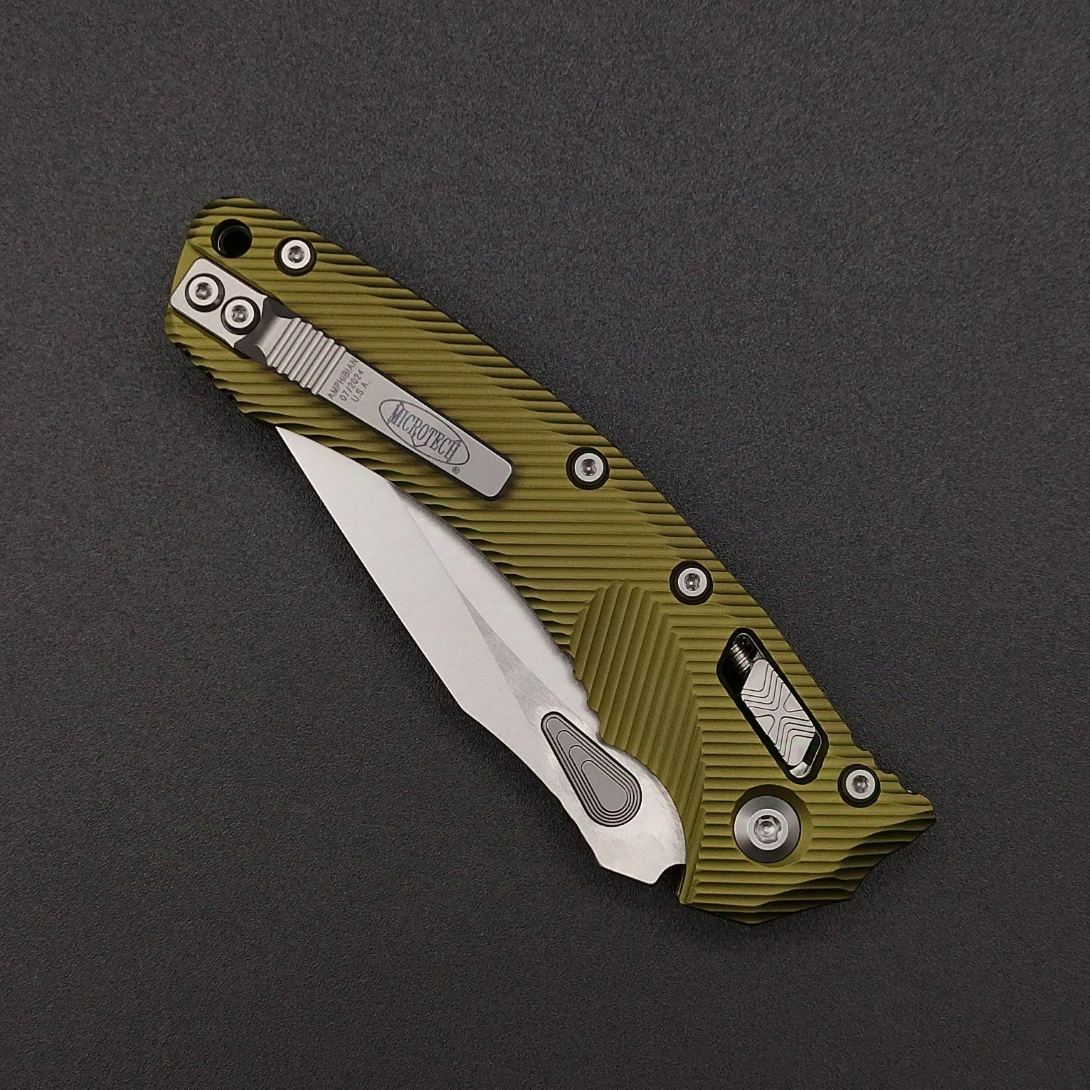 Microtech Amphibian S/E Ram-Lok OD Green M390MK 4