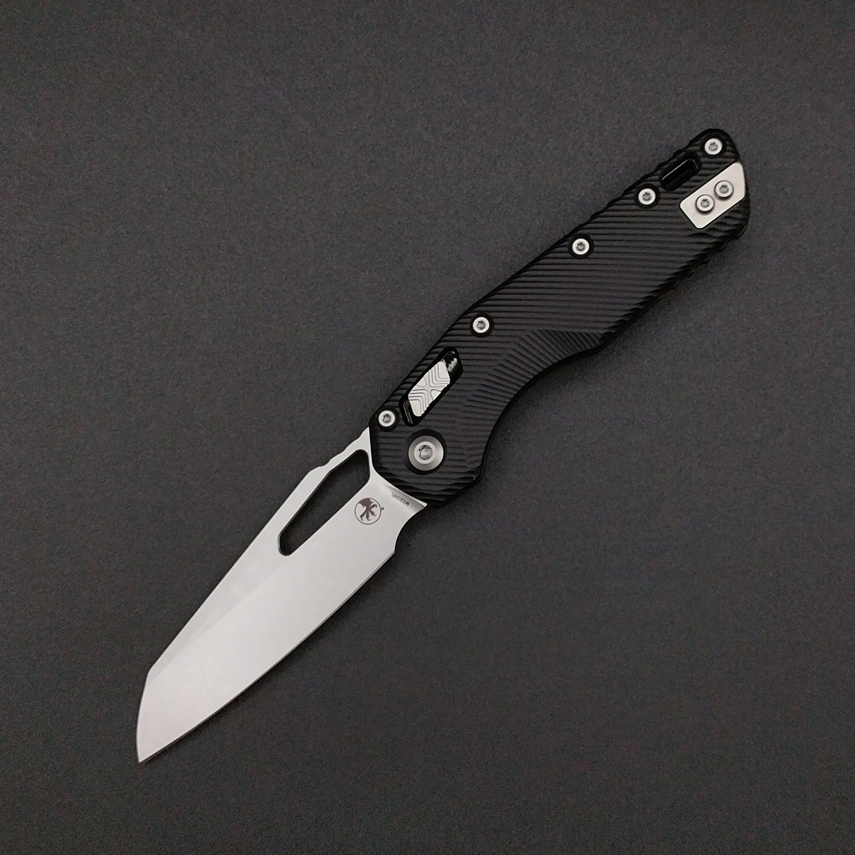 Microtech MSI S/E Fluted Stonewash Aluminium 1