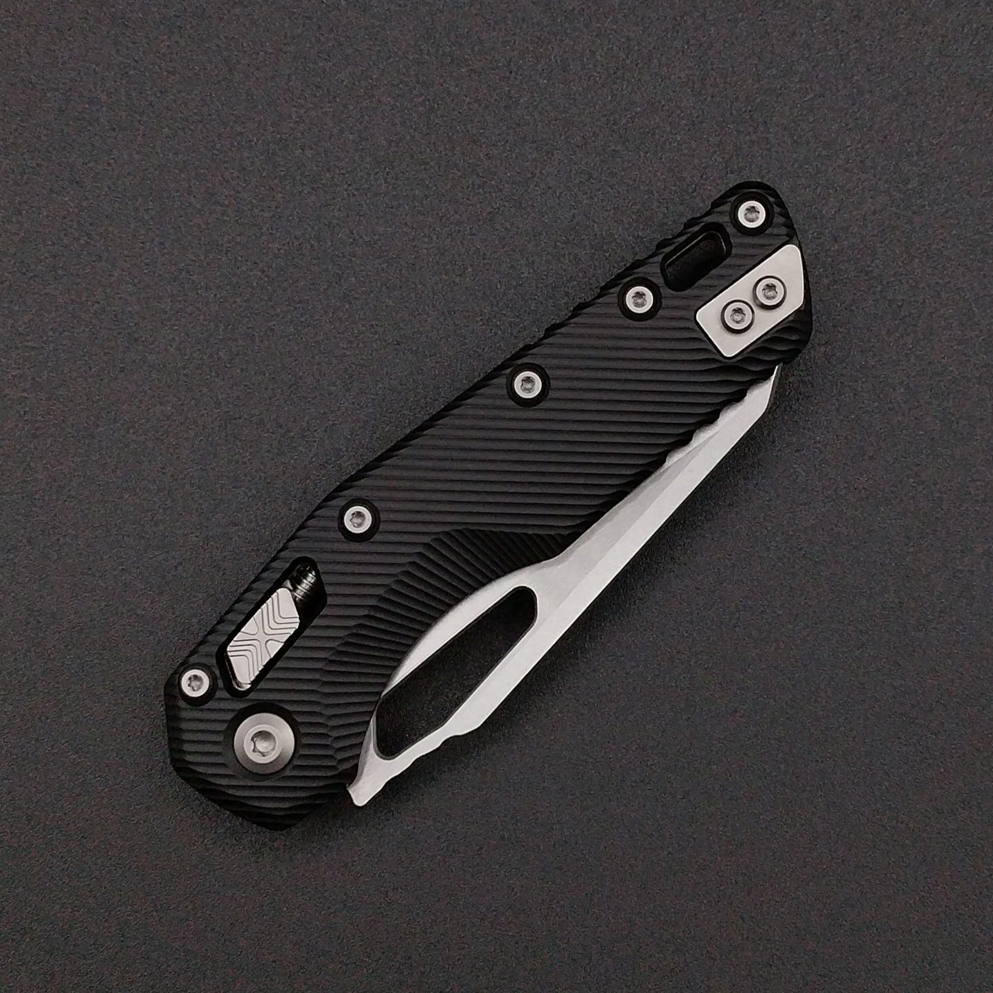 Microtech MSI S/E Fluted Stonewash Aluminium 3