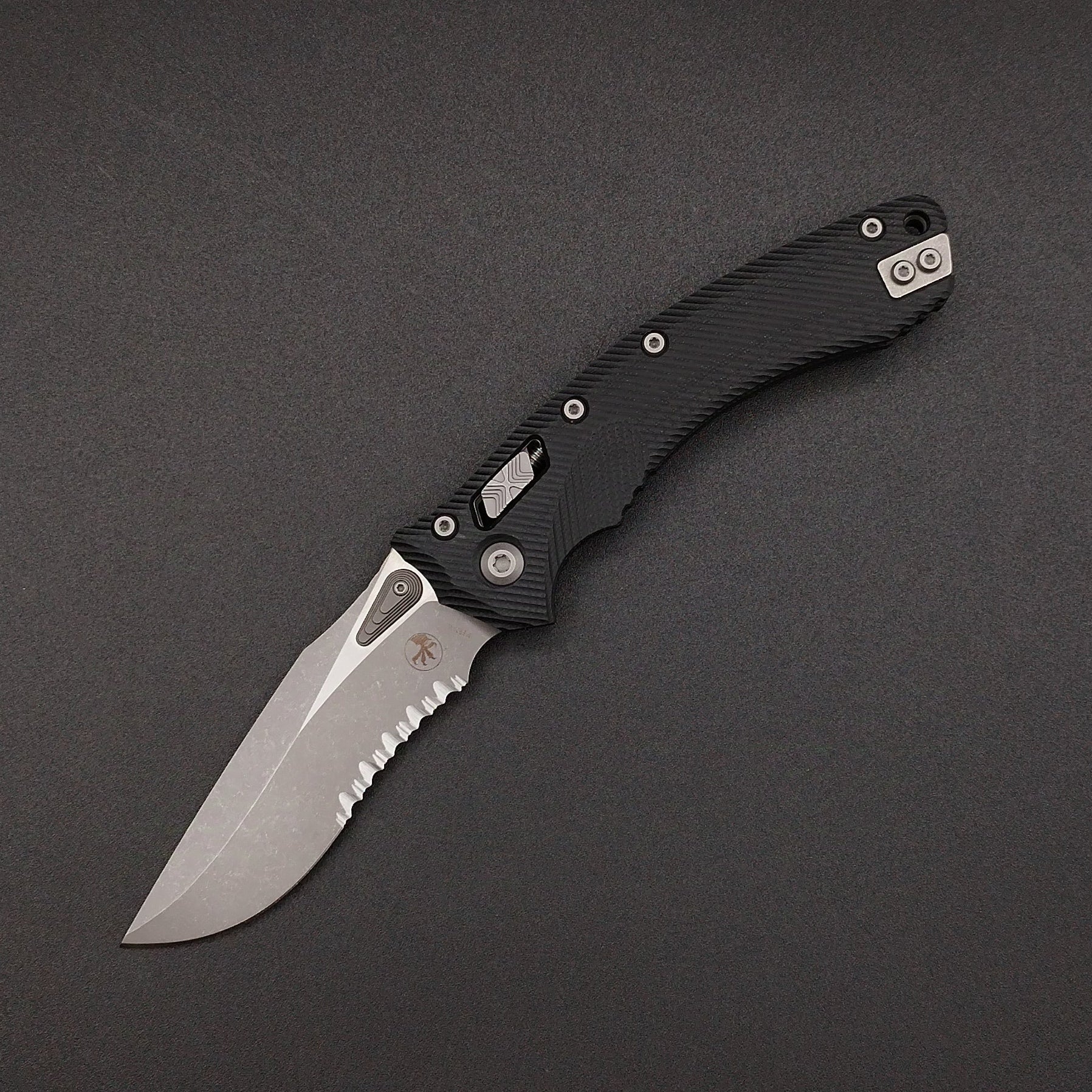 Microtech Amphibian S/E Ram-Lok Apo Serrated M390MK 1