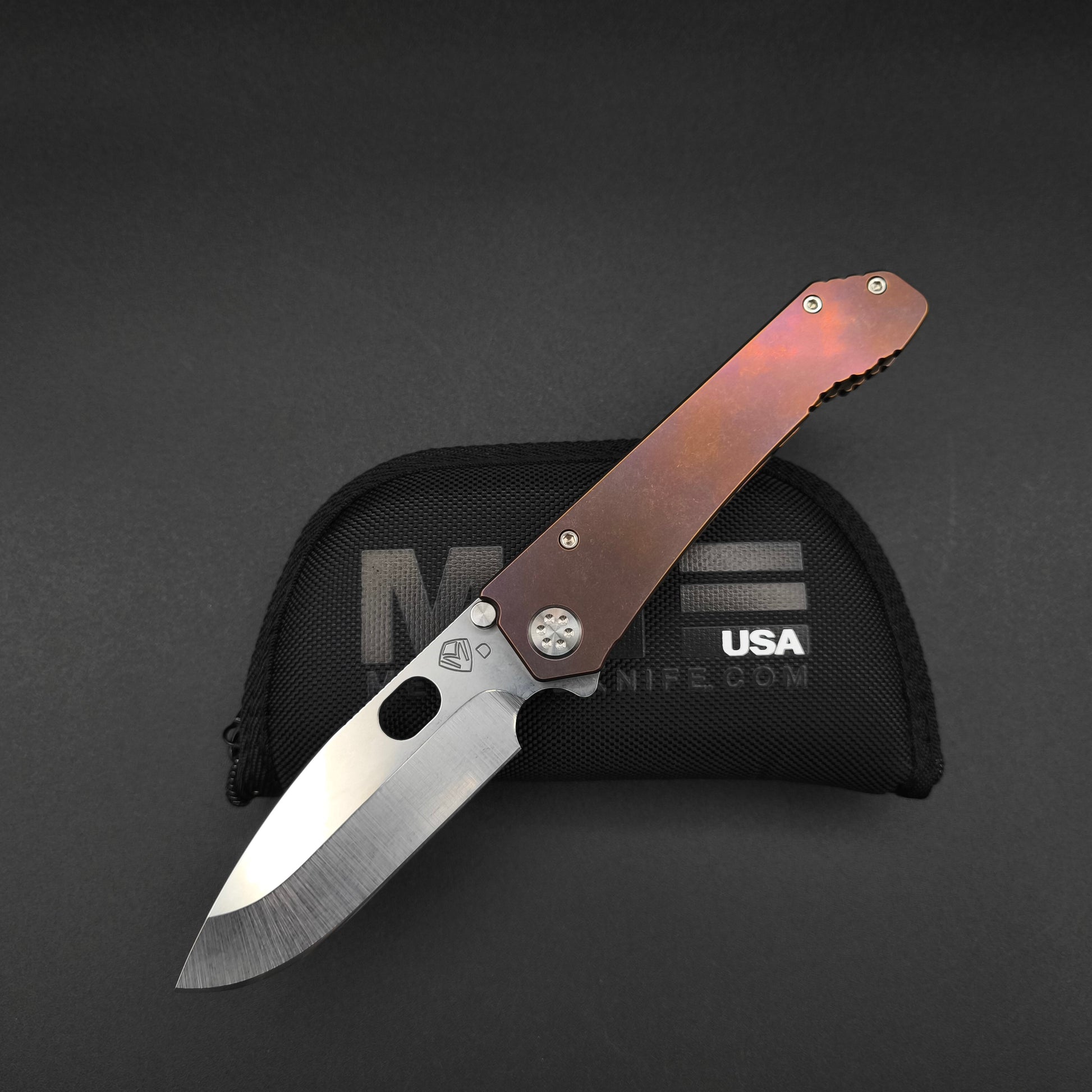 Medford 187 DP Framelock, Rose Handles, D2 Steel 1