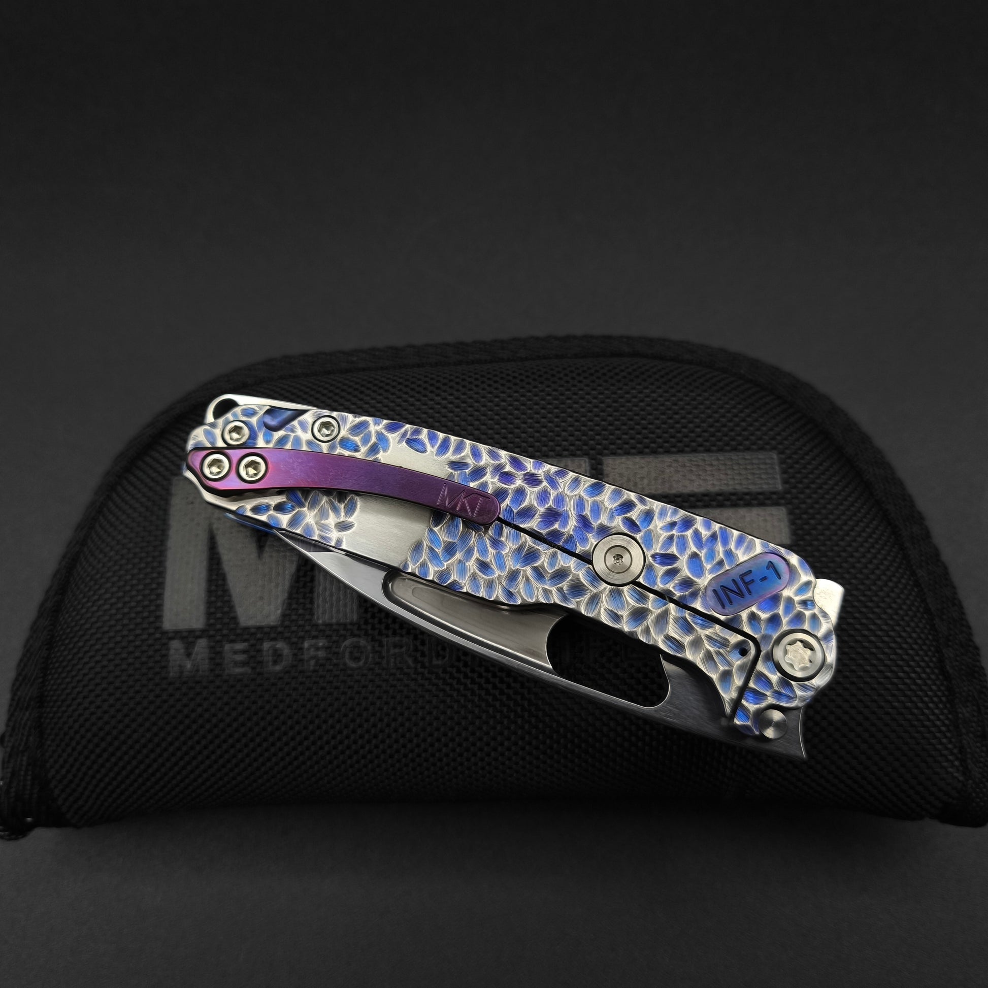 Medford Infraction Framelock, Violet Hammered Handle 4