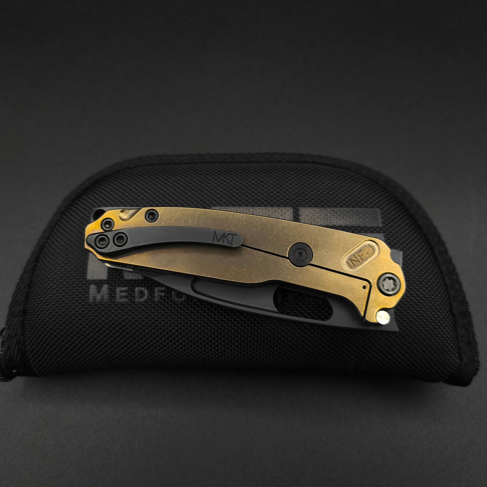 Medford Infraction Framelock, DLC Blade, Bronze Steam Punk 4