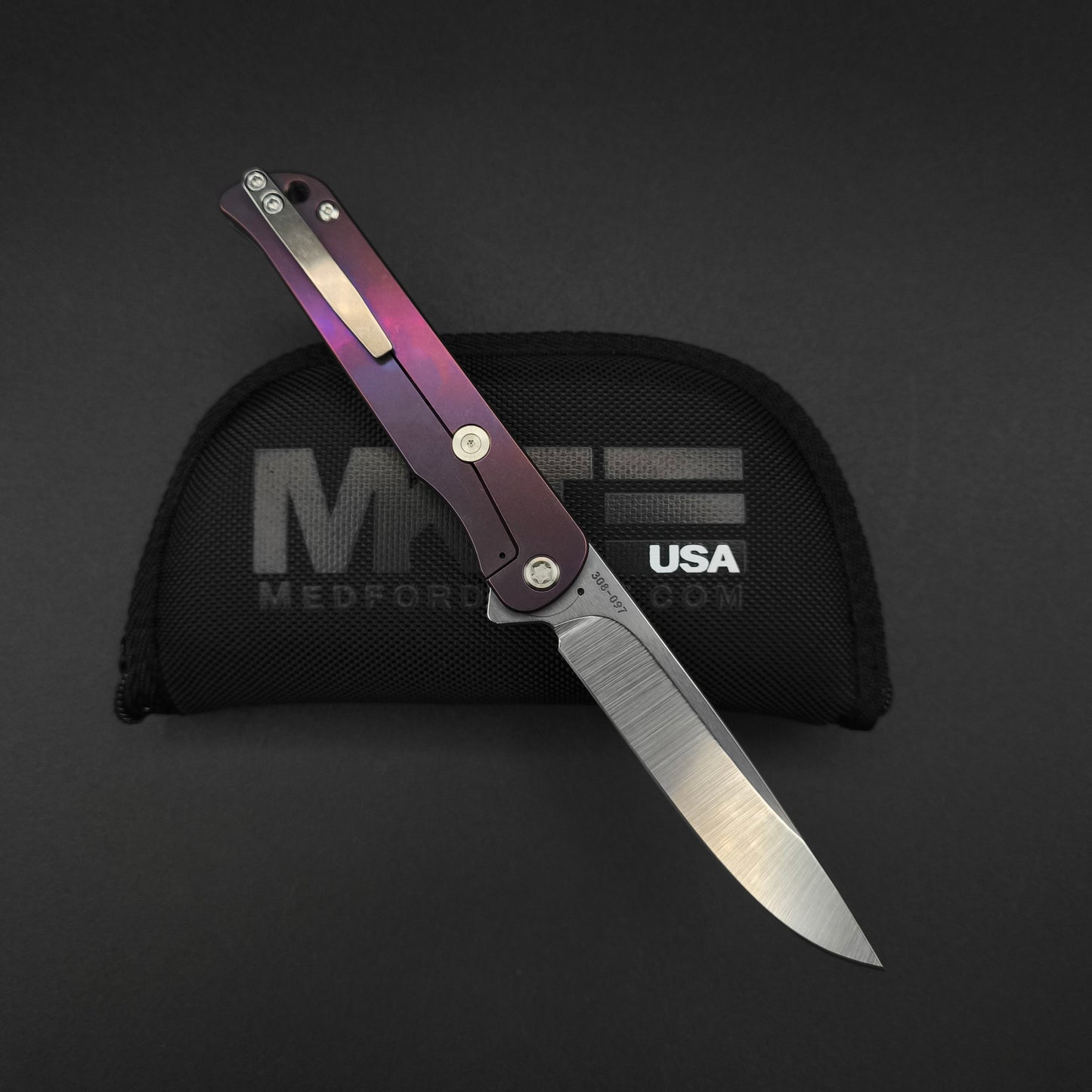 Medford T-Bone, Tumbled Blade, Violet Safari Handels 2