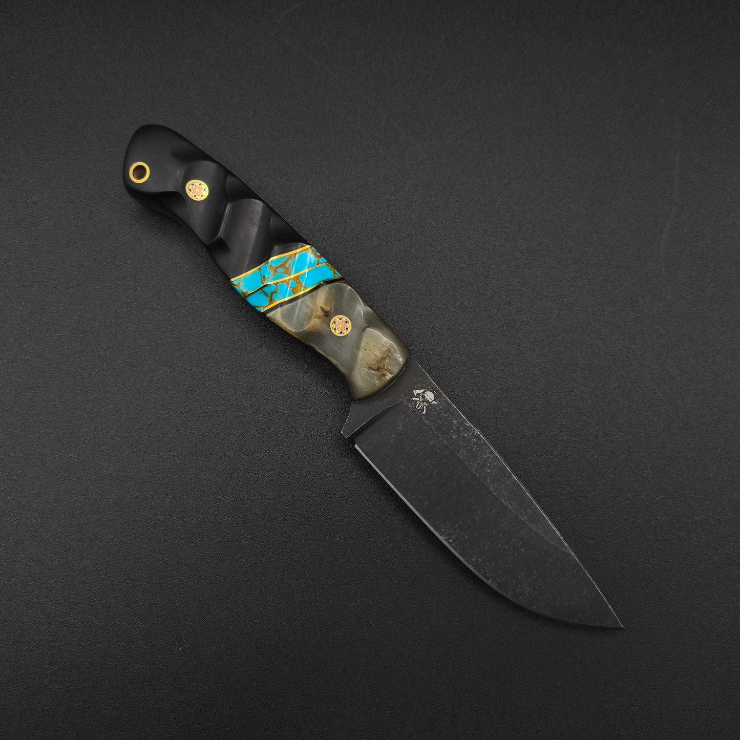 Sea Sick Blades Fieldcraft Rams Horn, Sonoran Turquoise 80CrV2 1