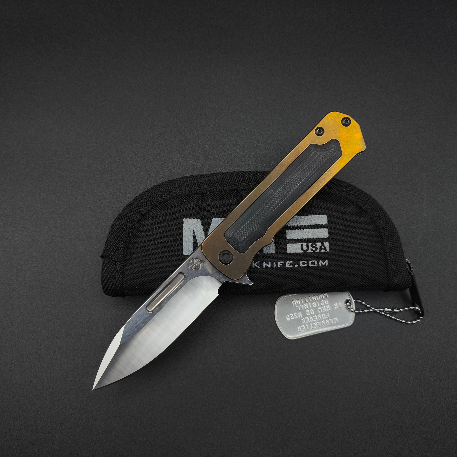 Medford TFF-4 DP, Bronze Titanium, Black G10 1